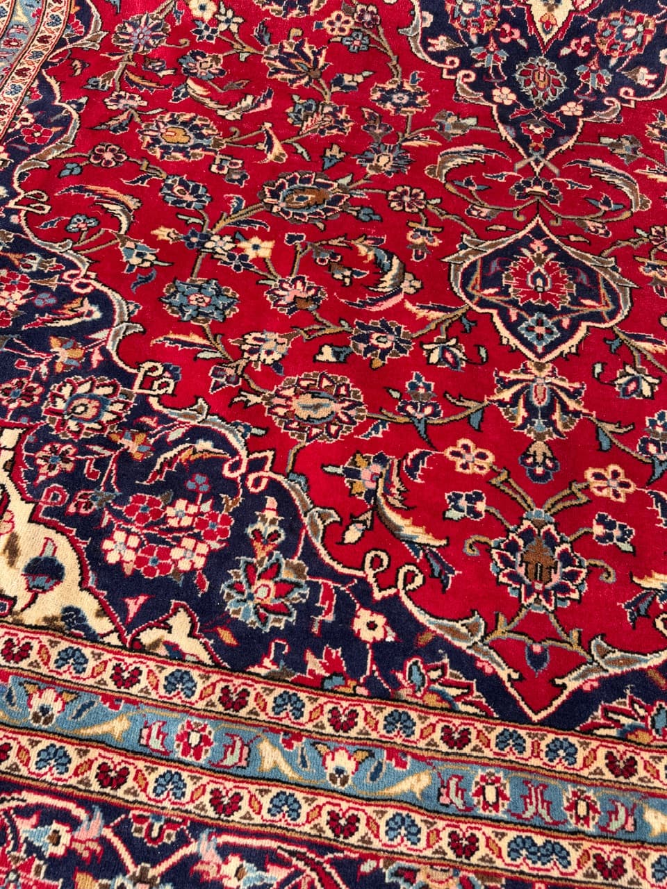 Dywan Keshan, 400x300 cm, czerwony, wełna, Iran - 293619