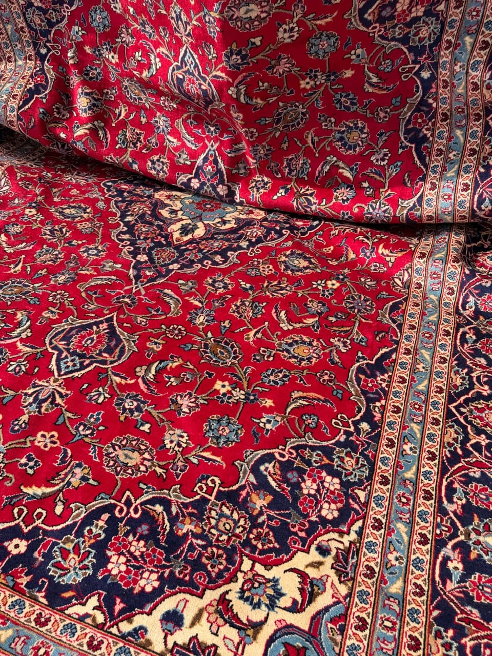 Dywan Keshan, 400x300 cm, czerwony, wełna, Iran - 293620