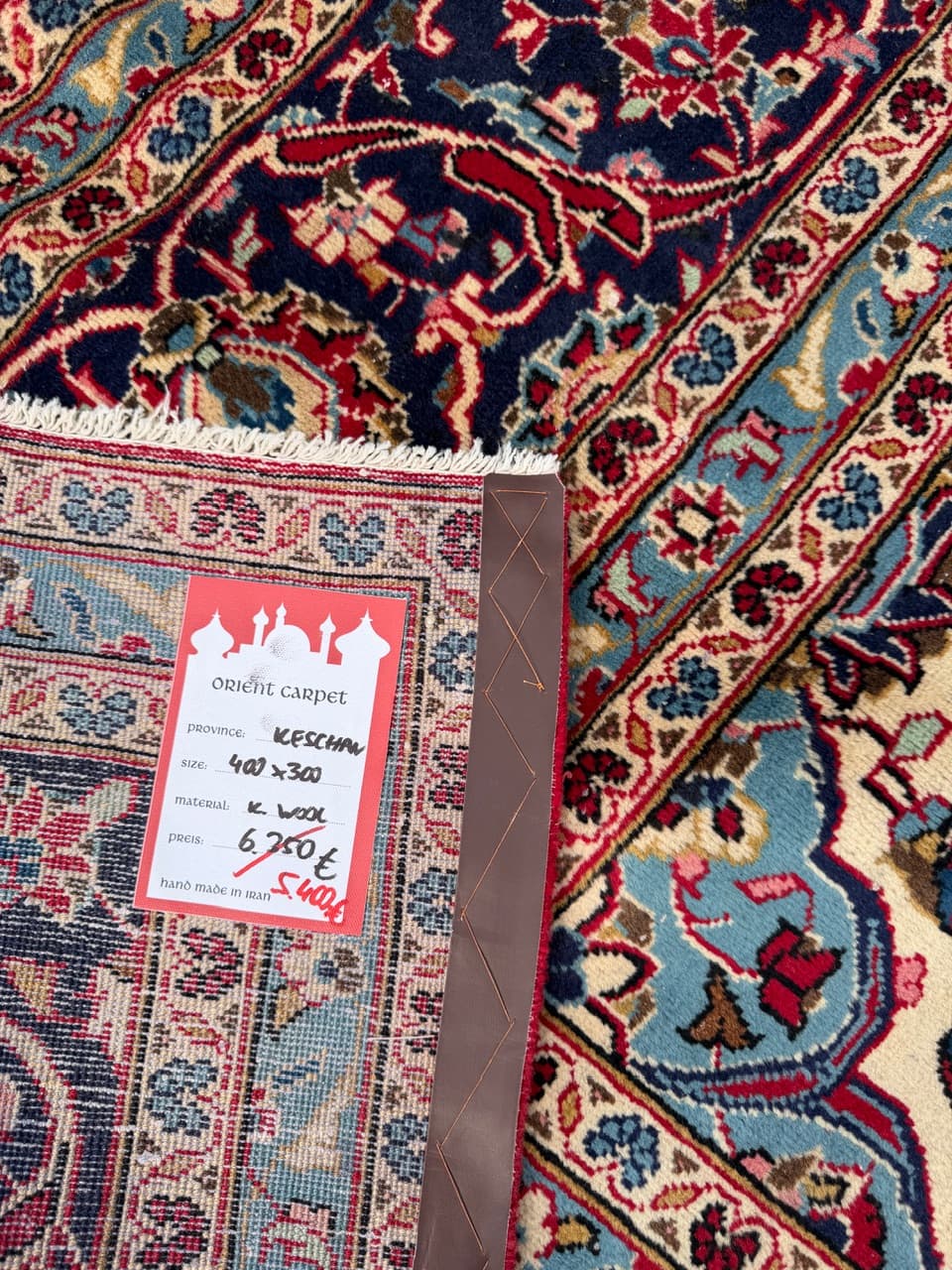 Dywan Keshan, 400x300 cm, czerwony, wełna, Iran - 293626