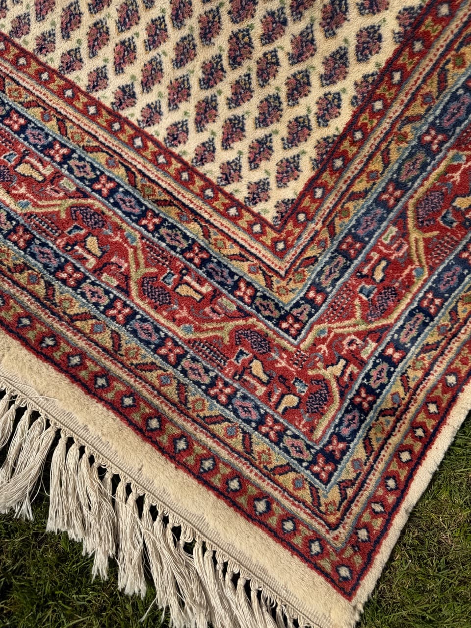 Dywan Indo Mir, 250x170 cm, wełna beżowy brązowy czerwony niebieski żółty, Indie - 293660