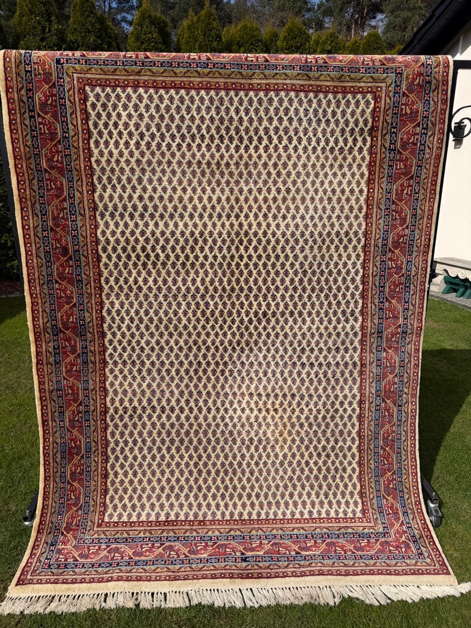 Dywan Indo Mir, 250x170 cm, wełna beżowy brązowy czerwony niebieski żółty, Indie - 293656