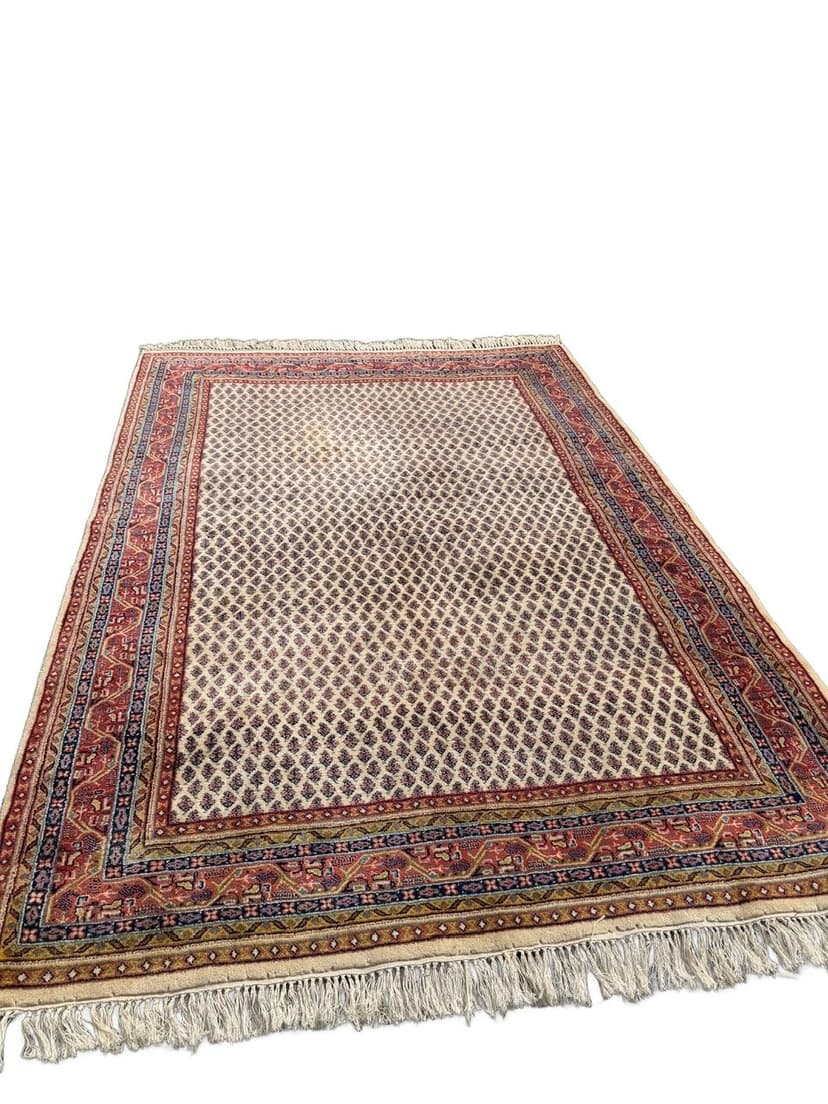 Dywan Indo Mir, 250x170 cm, wełna beżowy brązowy czerwony niebieski żółty, Indie