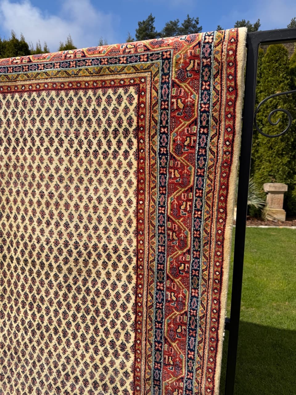 Dywan Indo Mir, 250x170 cm, wełna beżowy brązowy czerwony niebieski żółty, Indie - 293659