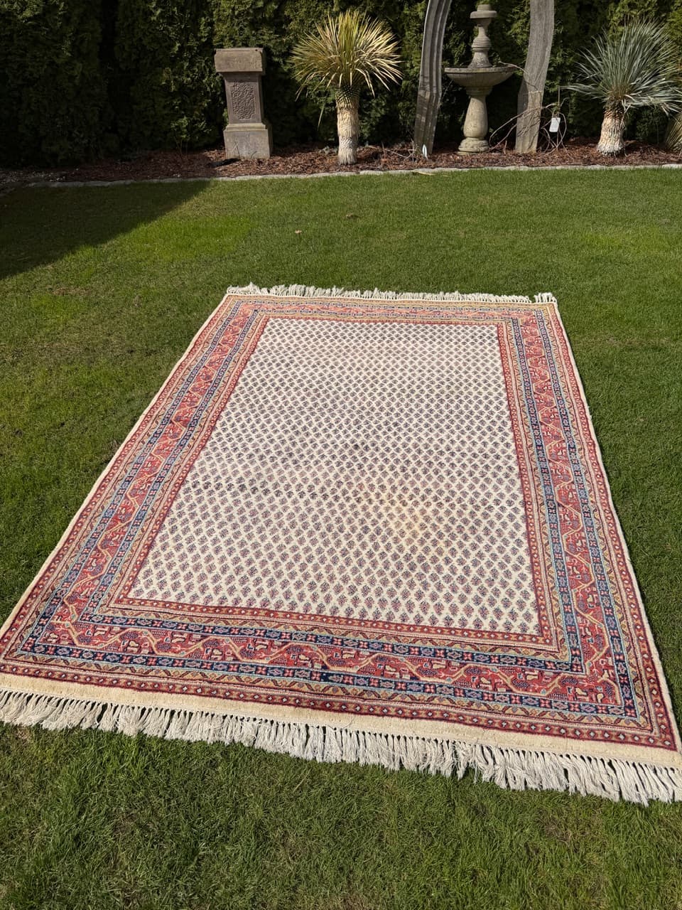 Dywan Indo Mir, 250x170 cm, wełna beżowy brązowy czerwony niebieski żółty, Indie - 293663