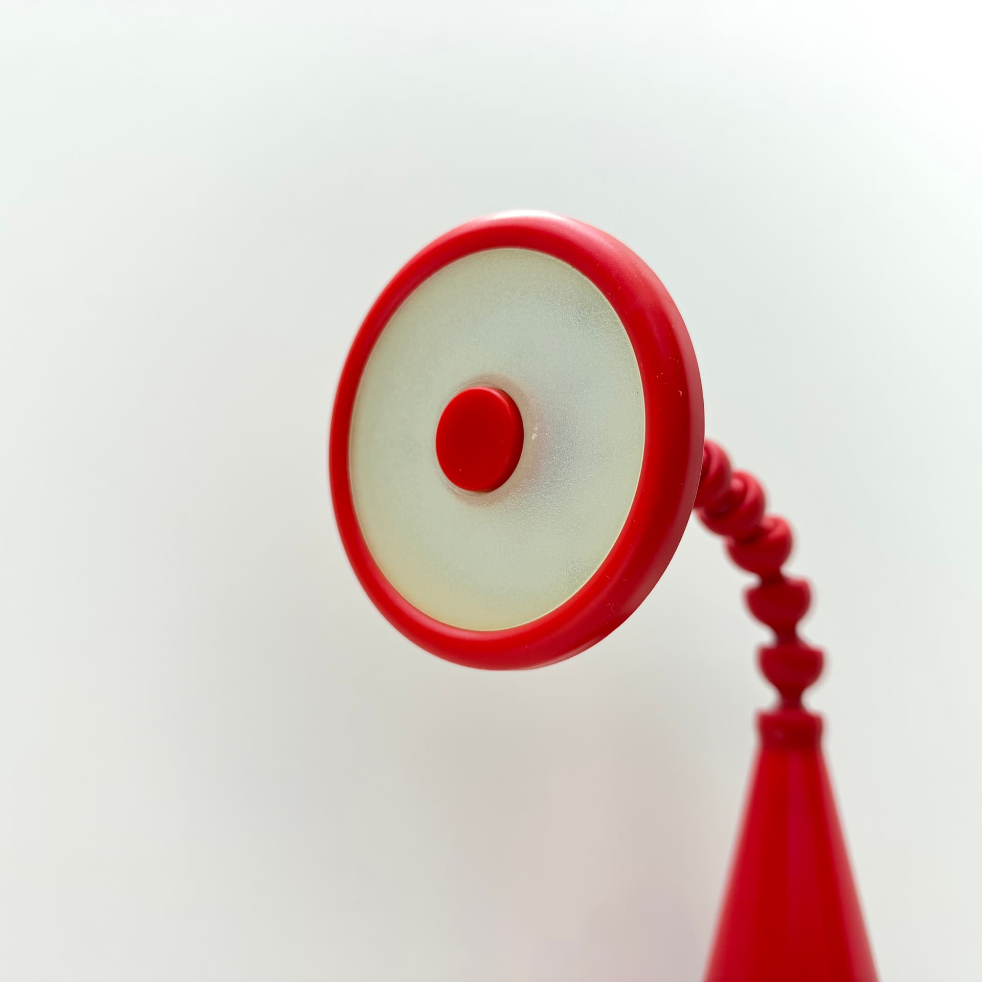 Bedside lamp, red, plastic, Ikea, Sweden, 1990s. - 293674