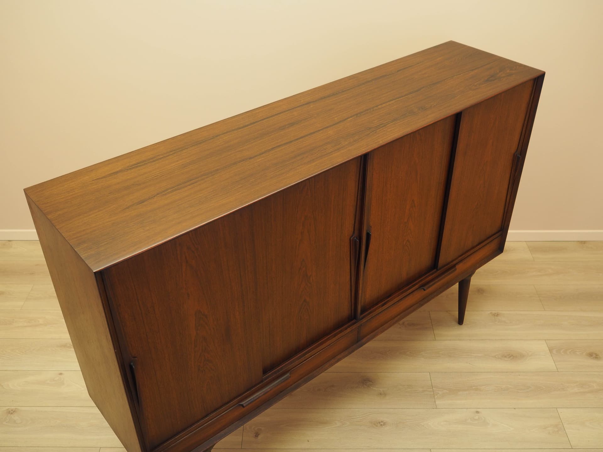 Highboard, palisander brązowy, drewno, Omann Jun, Dania, lata 70. - 293705