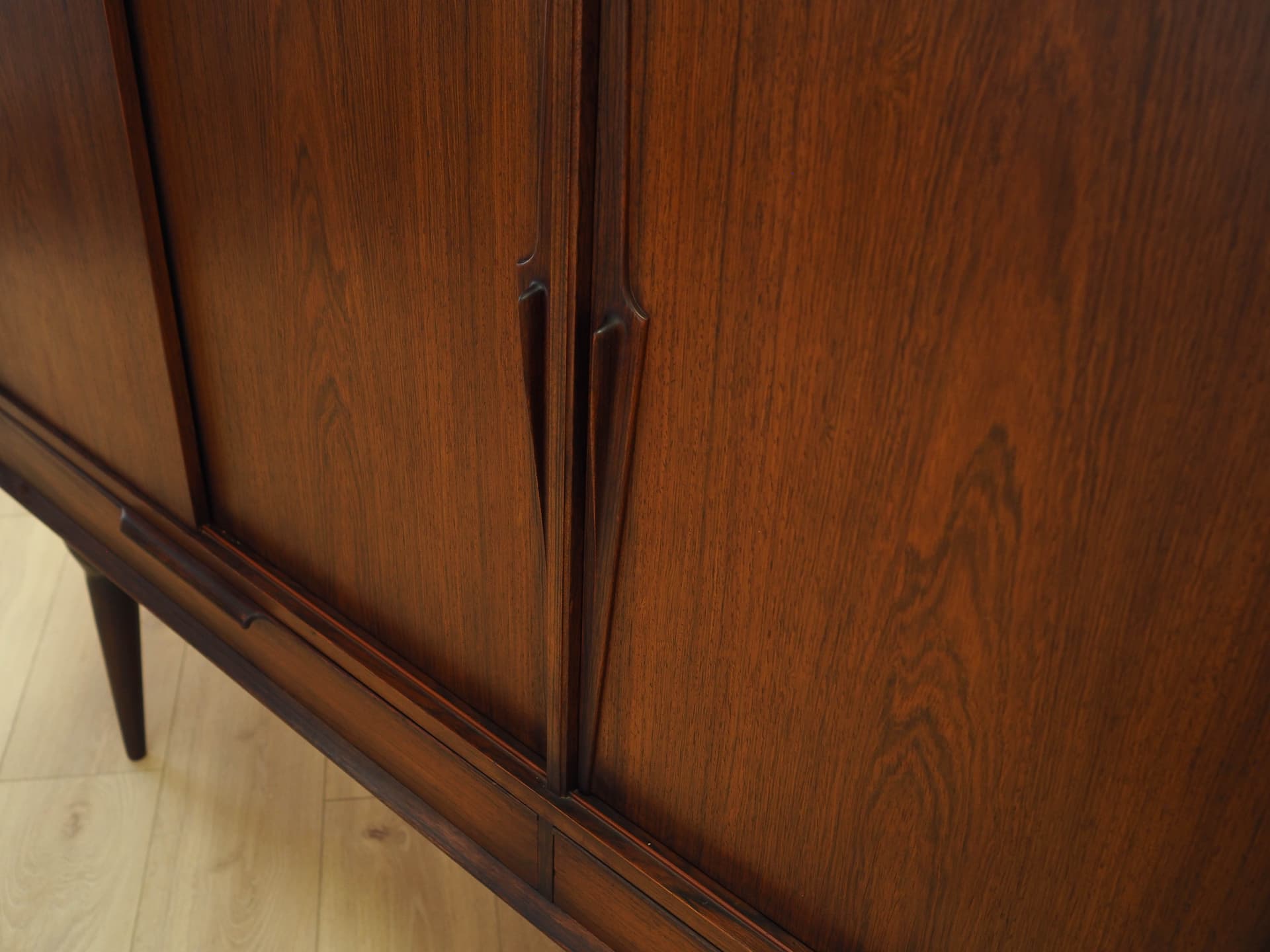 Highboard, palisander brązowy, drewno, Omann Jun, Dania, lata 70. - 293710