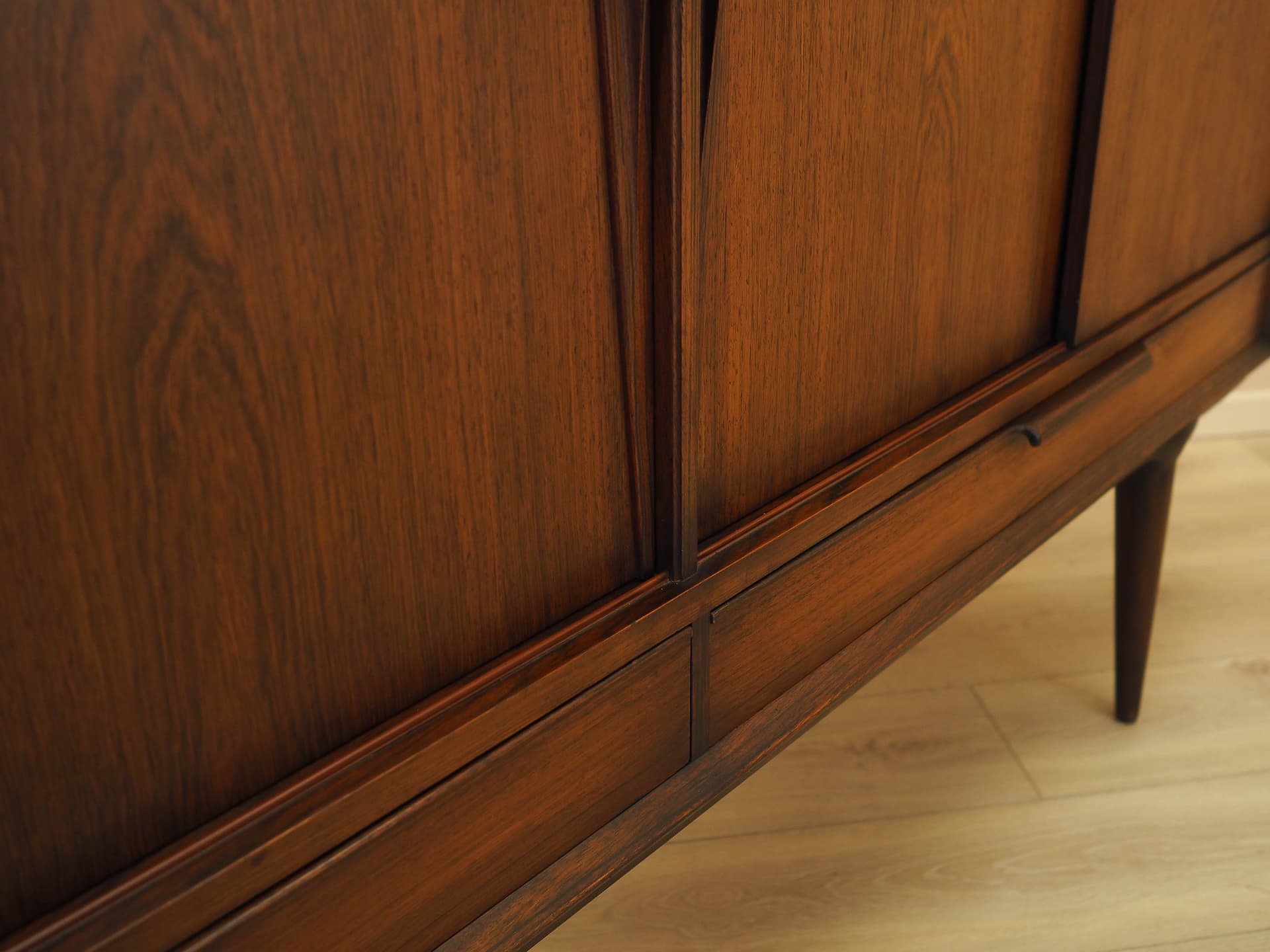 Highboard, palisander brązowy, drewno, Omann Jun, Dania, lata 70. - 293708