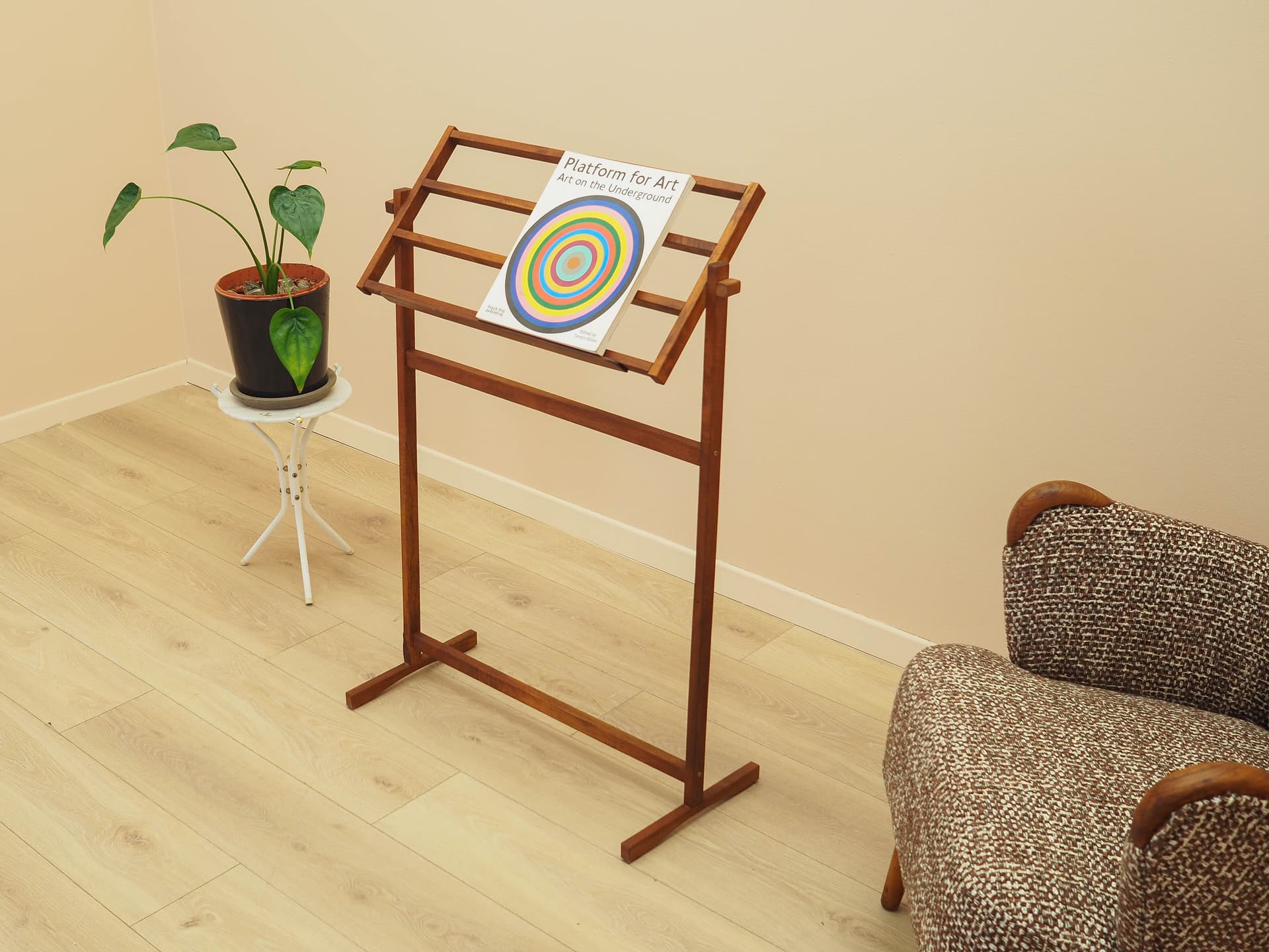 Music stand, brown teak, Denmark, 1980s. - 293715