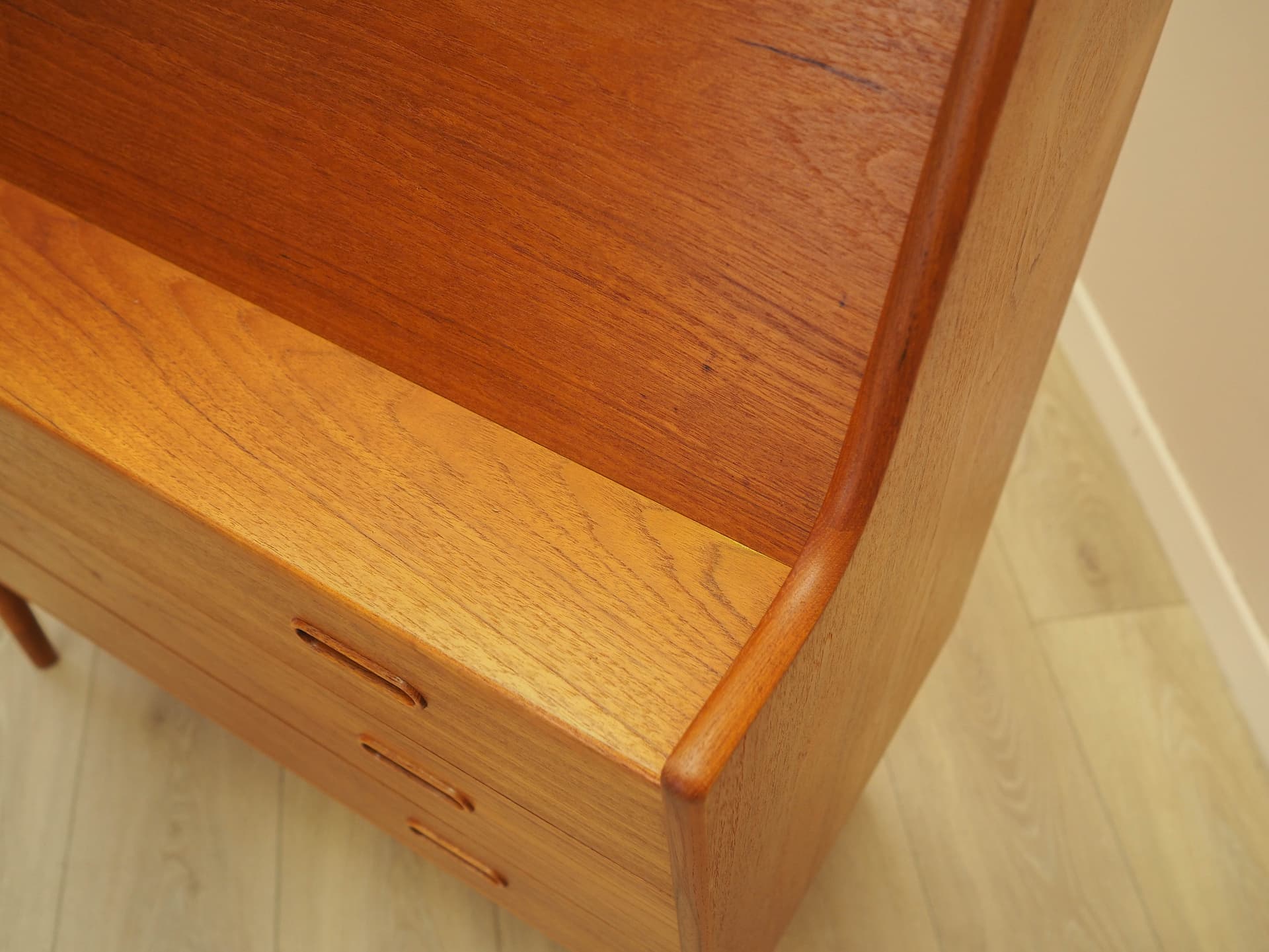 Secretary desk, brown teak, by A. Wahl Iversen, Vinde Møbelfabrik, Denmark, 1970s. - 293765