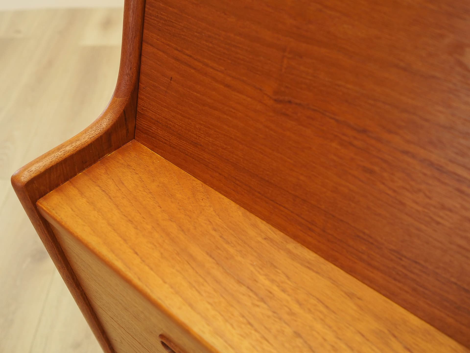 Secretary desk, brown teak, by A. Wahl Iversen, Vinde Møbelfabrik, Denmark, 1970s. - 293766