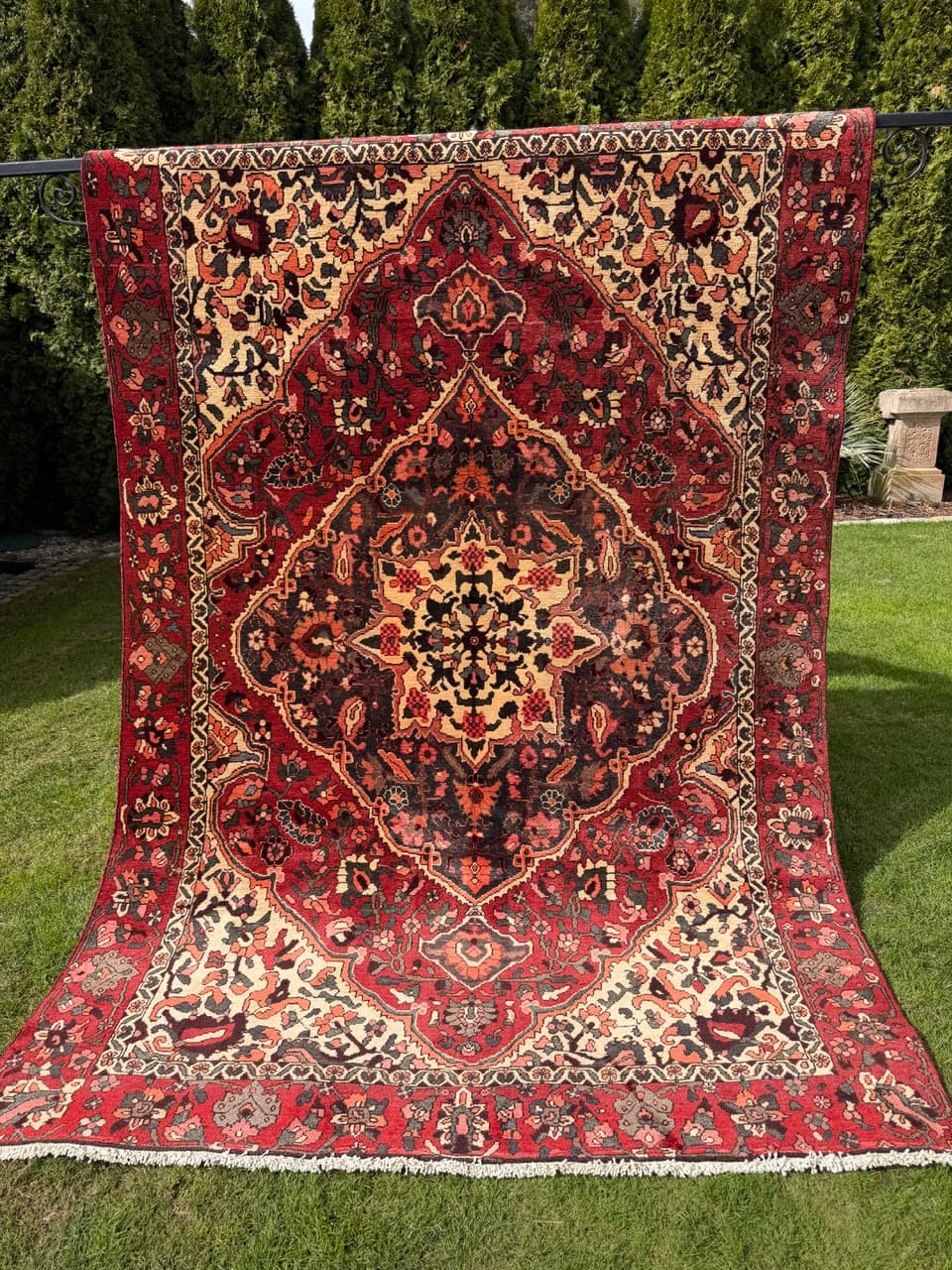 Dywan Bahtiari Hamadan, czerwony, wełna, Iran, 290x190 cm - 293771