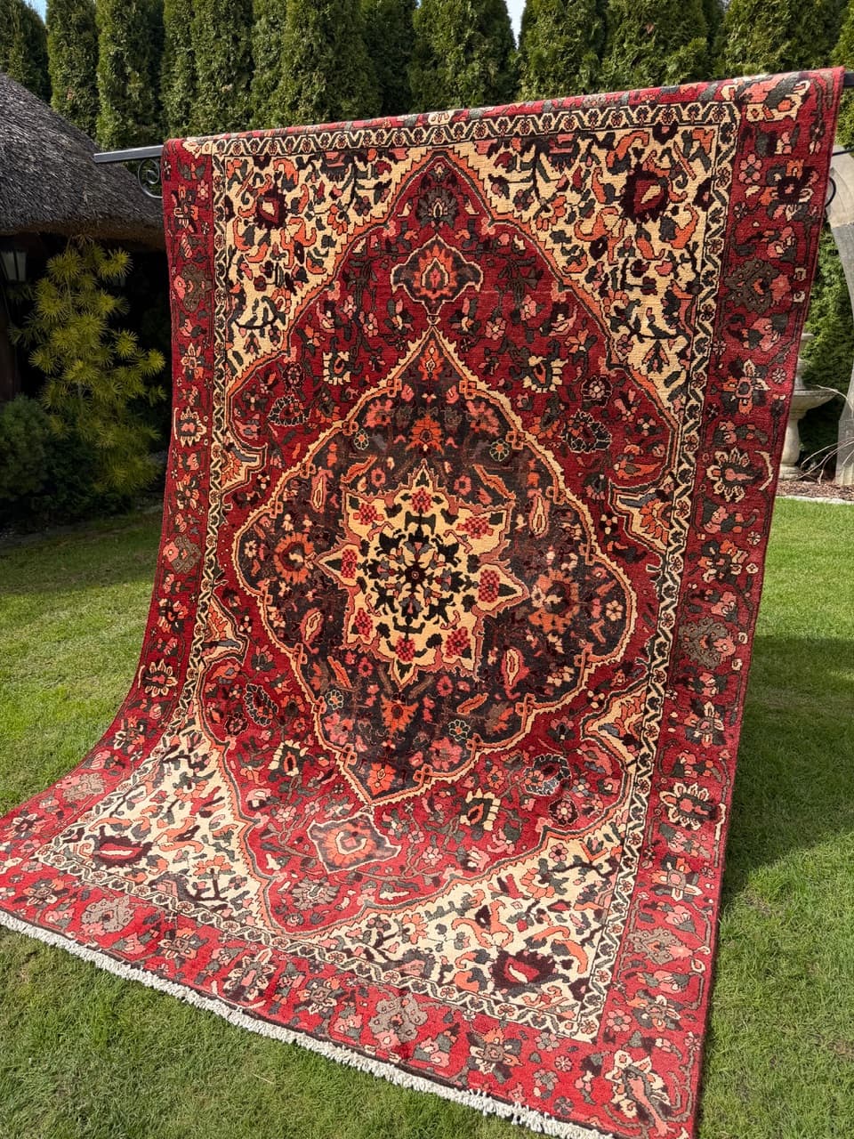 Dywan Bahtiari Hamadan, czerwony, wełna, Iran, 290x190 cm - 293776