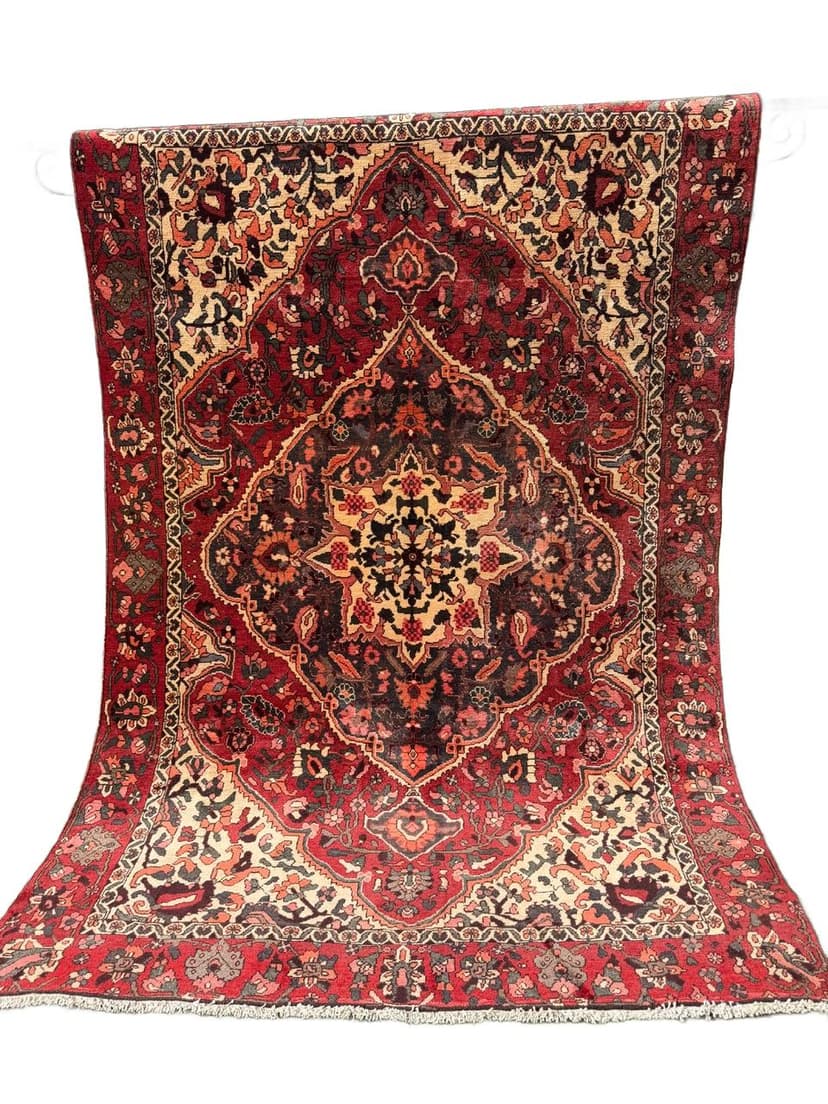 Dywan Bahtiari Hamadan, czerwony, wełna, Iran, 290x190 cm