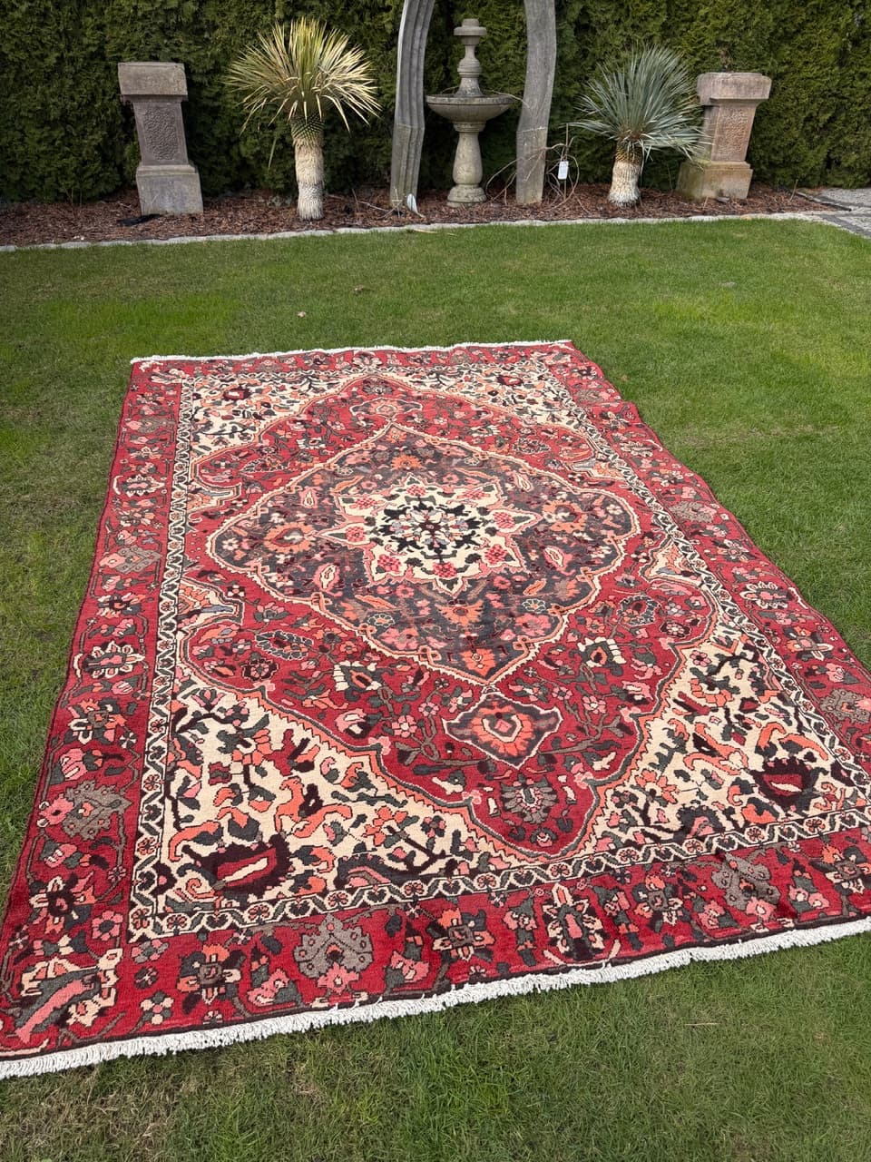 Dywan Bahtiari Hamadan, czerwony, wełna, Iran, 290x190 cm - 293779