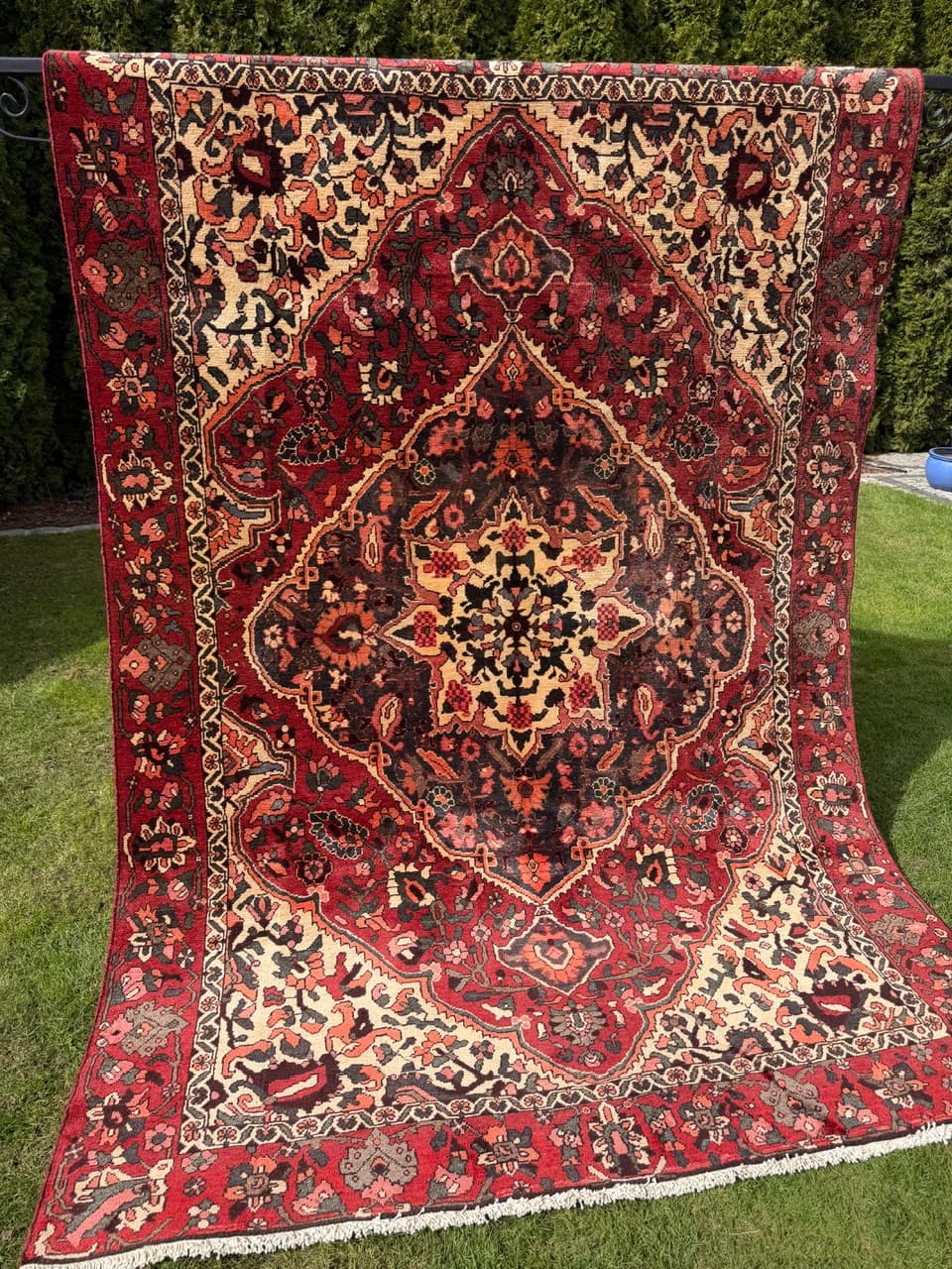 Dywan Bahtiari Hamadan, czerwony, wełna, Iran, 290x190 cm - 293775