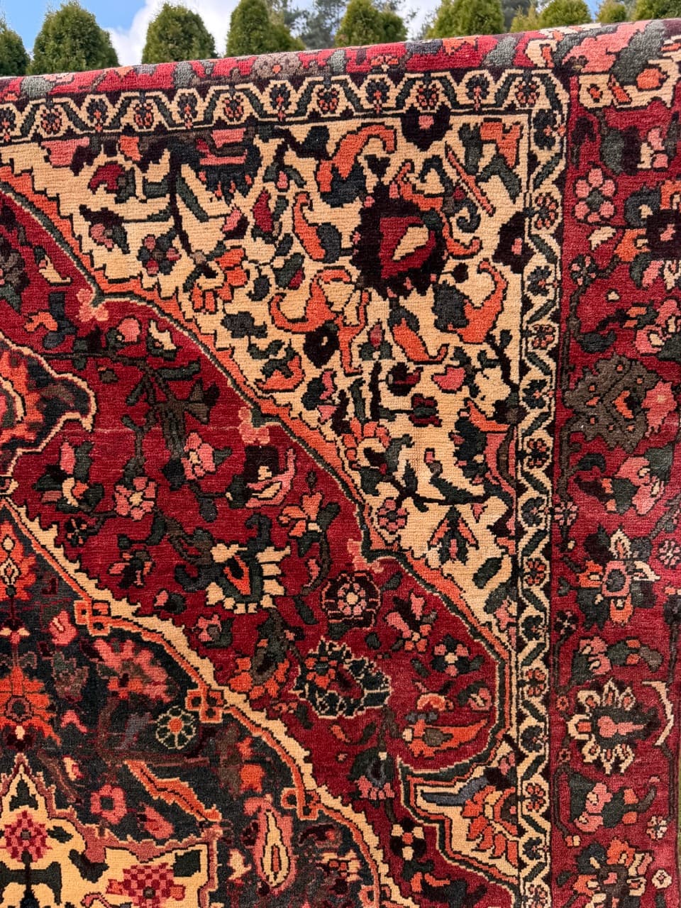 Dywan Bahtiari Hamadan, czerwony, wełna, Iran, 290x190 cm - 293778