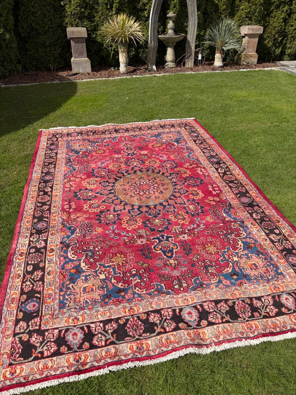 Dywan Keshan 300x200 cm, czerwony, wełna kaszmirowa, Iran - 293796