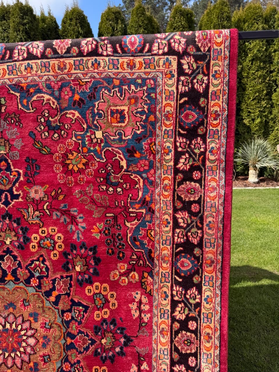 Dywan Keshan 300x200 cm, czerwony, wełna kaszmirowa, Iran - 293789