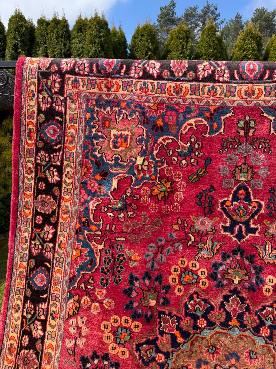 Dywan Keshan 300x200 cm, czerwony, wełna kaszmirowa, Iran - 293791