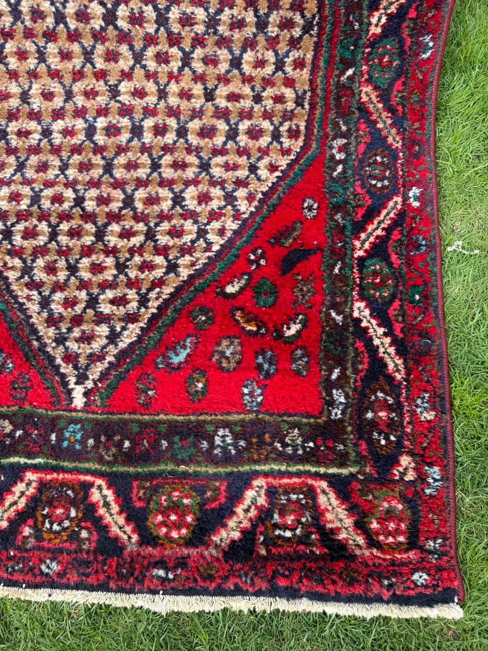 Chodnik Hamadan 280x110 cm, czerwony, wełna, Iran - 293816