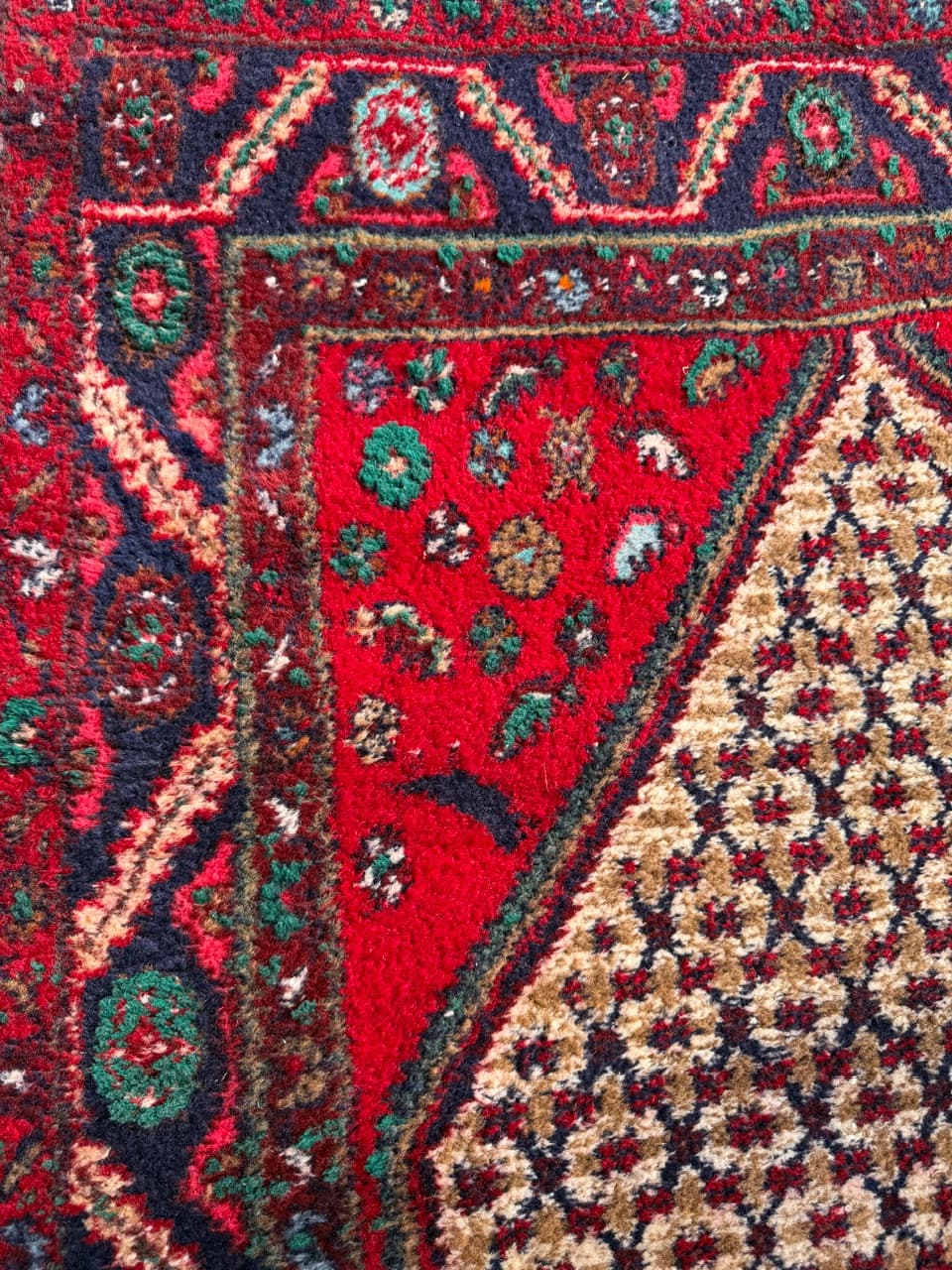 Chodnik Hamadan 280x110 cm, czerwony, wełna, Iran - 293829
