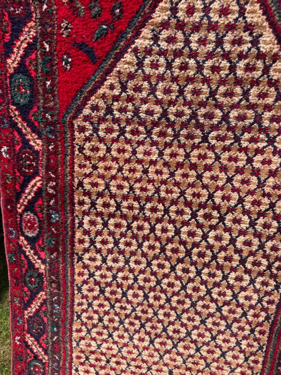 Chodnik Hamadan 280x110 cm, czerwony, wełna, Iran - 293827