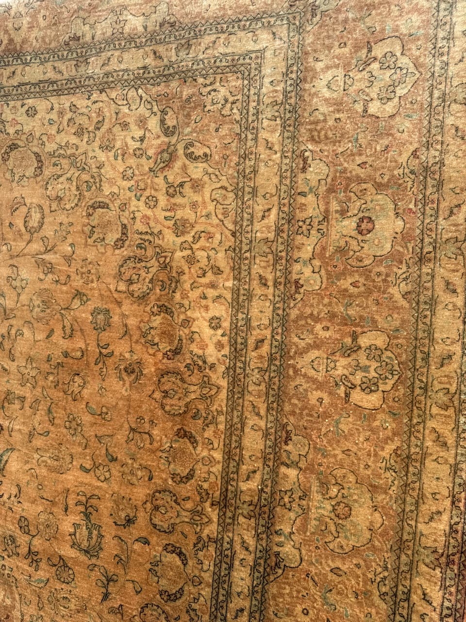 Dywan Ghoum/Qom, jedwab beżowo-złoty, Iran, 350x250 cm - 293830