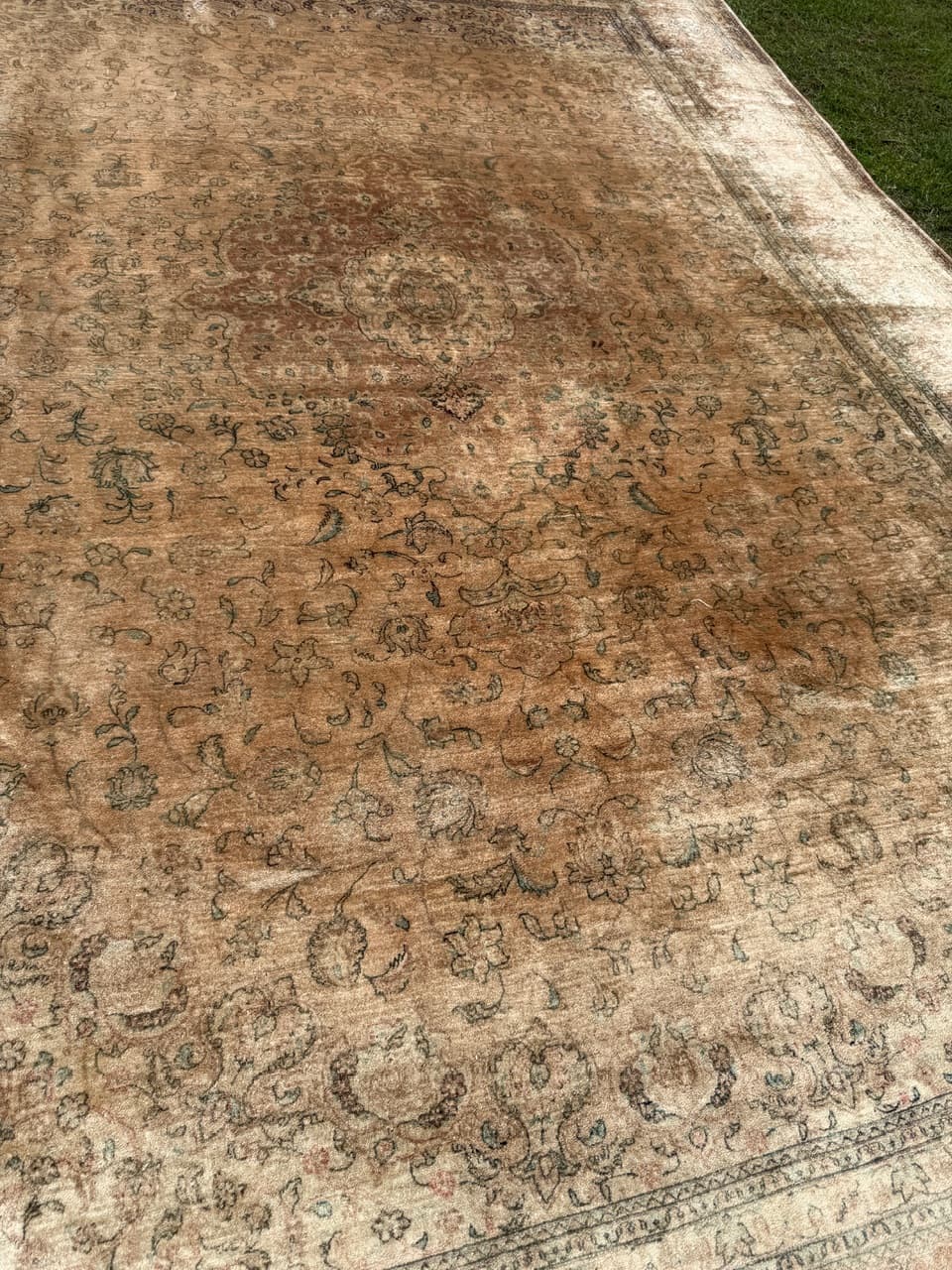 Dywan Ghoum/Qom, jedwab beżowo-złoty, Iran, 350x250 cm - 293840