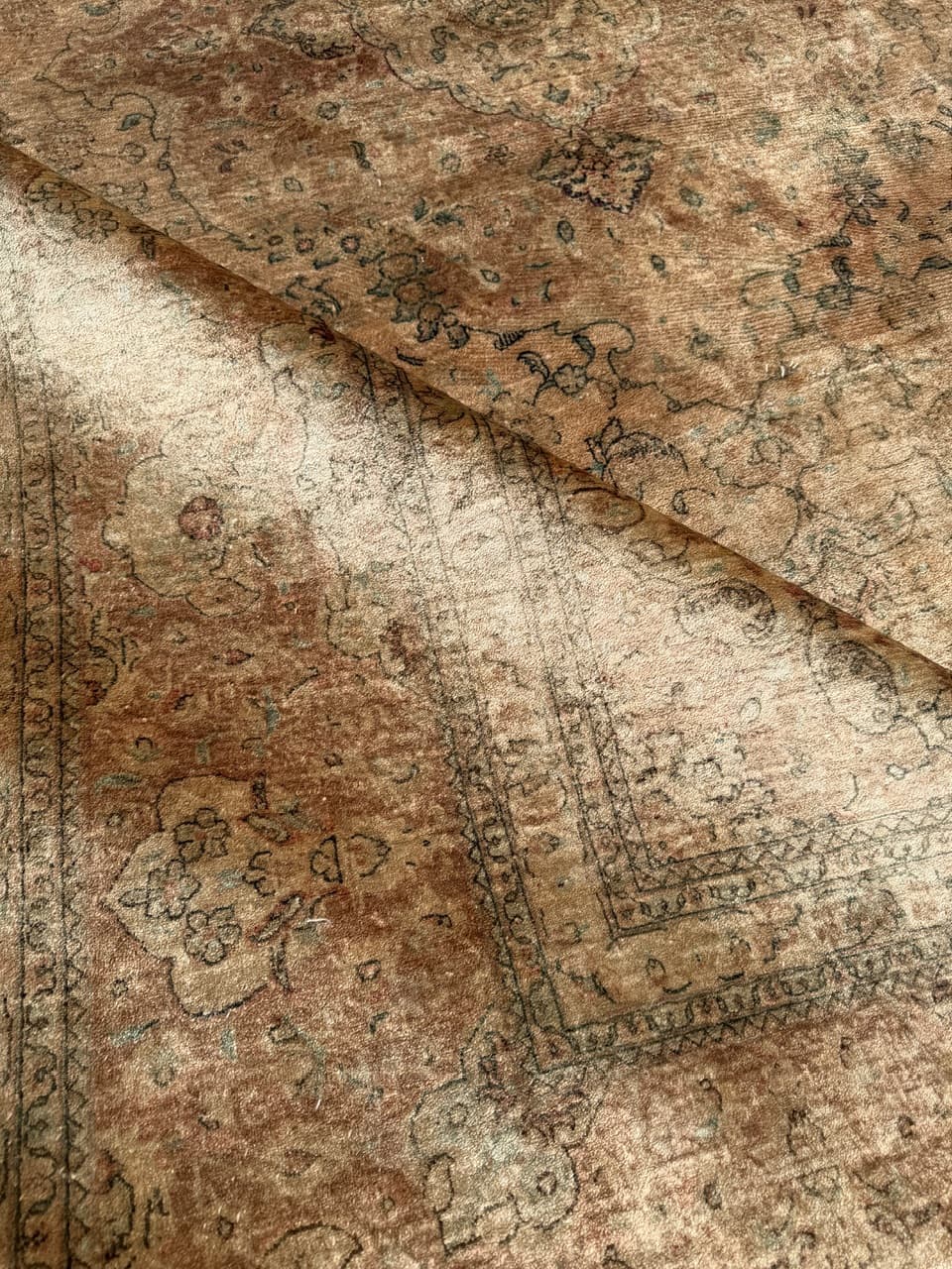 Dywan Ghoum/Qom, jedwab beżowo-złoty, Iran, 350x250 cm - 293841