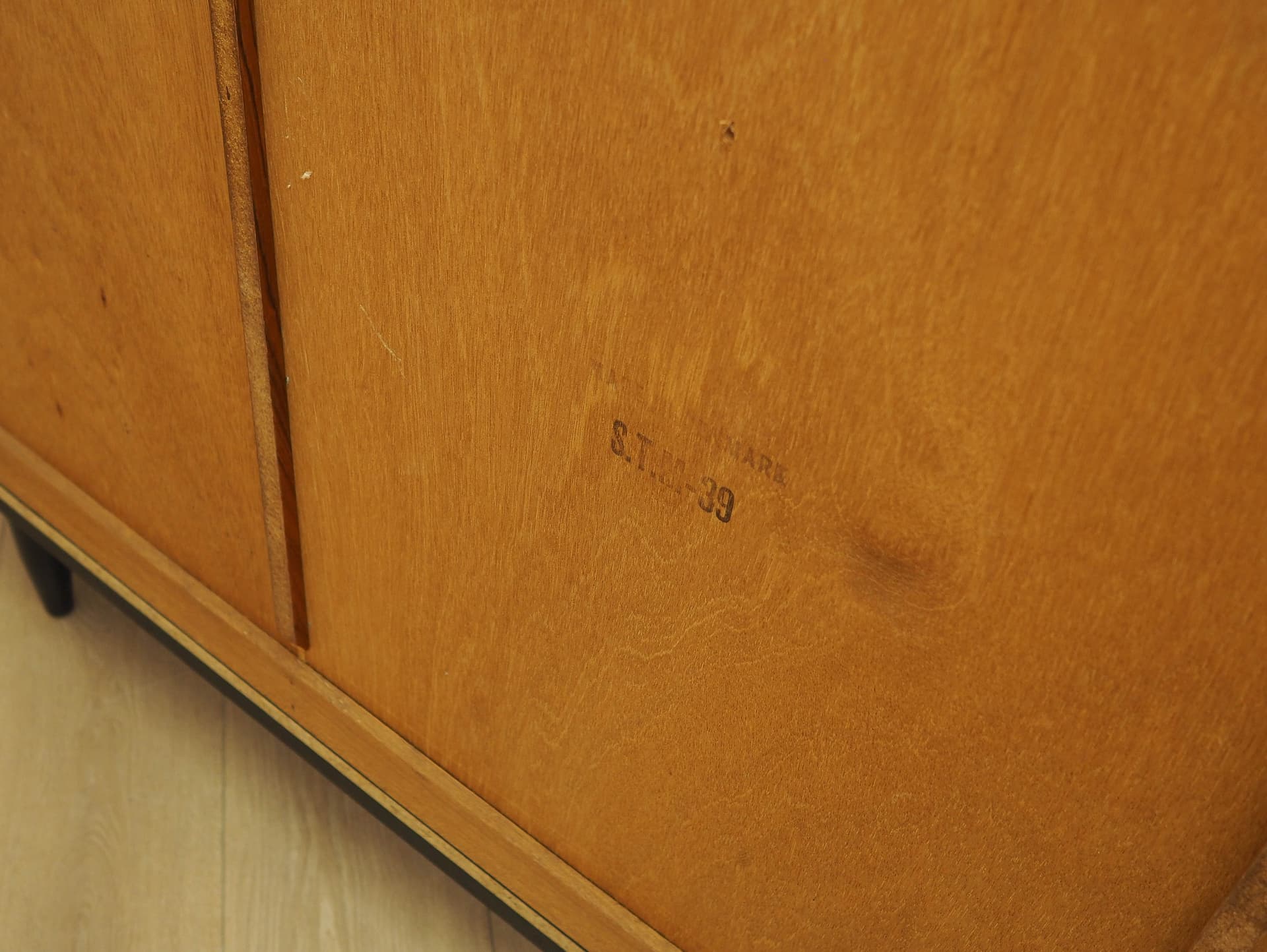 Biblioteczka, teak brązowy, drewno czarne, Dania, lata 70. - 293966