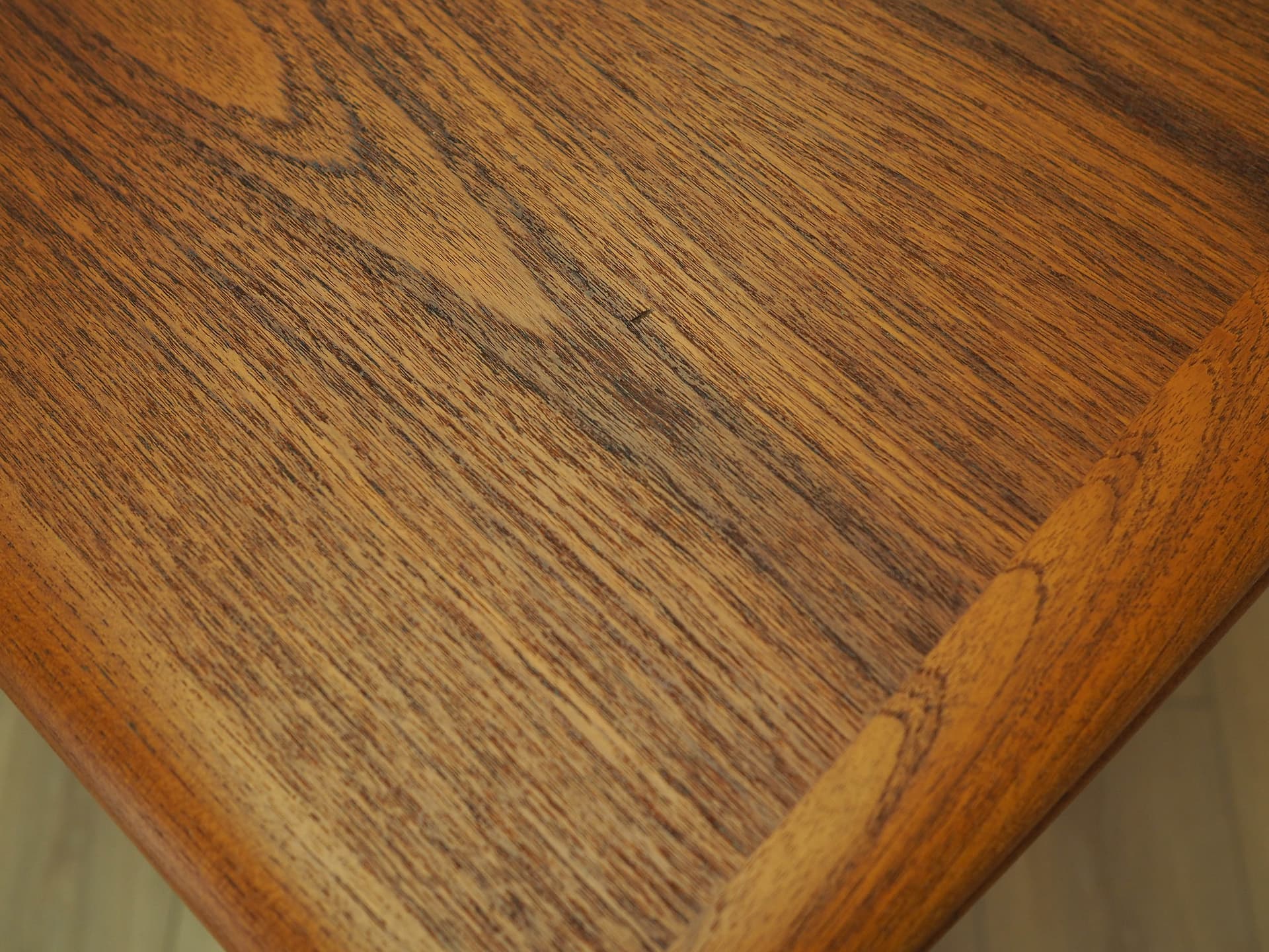 Stół, teak brązowy, dąb brązowy, Dania, lata 70. - 293991