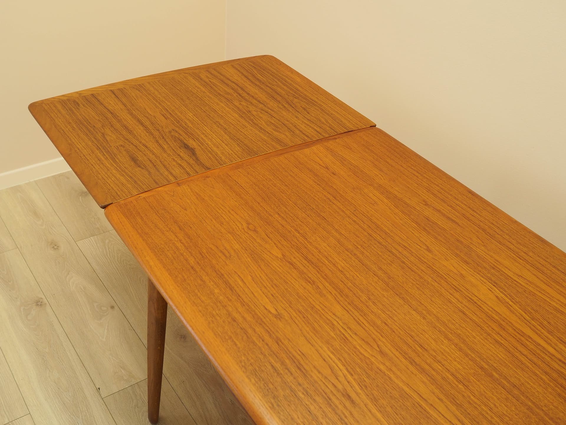 Stół, teak brązowy, dąb brązowy, Dania, lata 70. - 293990