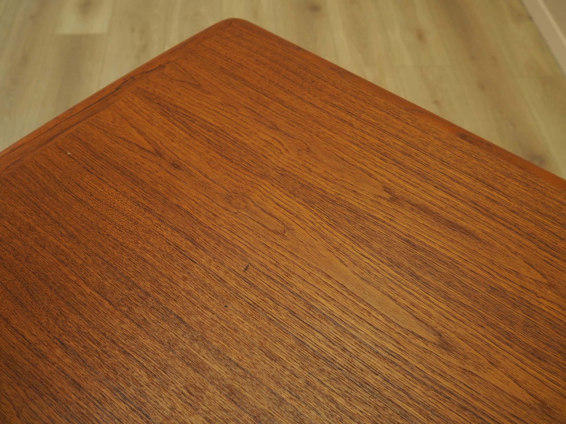 Stół, teak brązowy, dąb brązowy, Dania, lata 70. - 293993