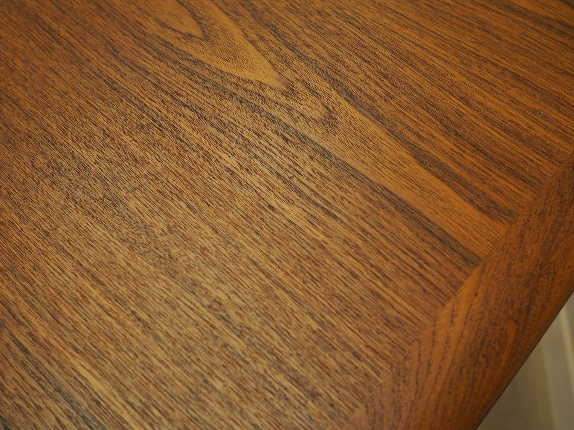 Stół, teak brązowy, dąb brązowy, Dania, lata 70. - 293992