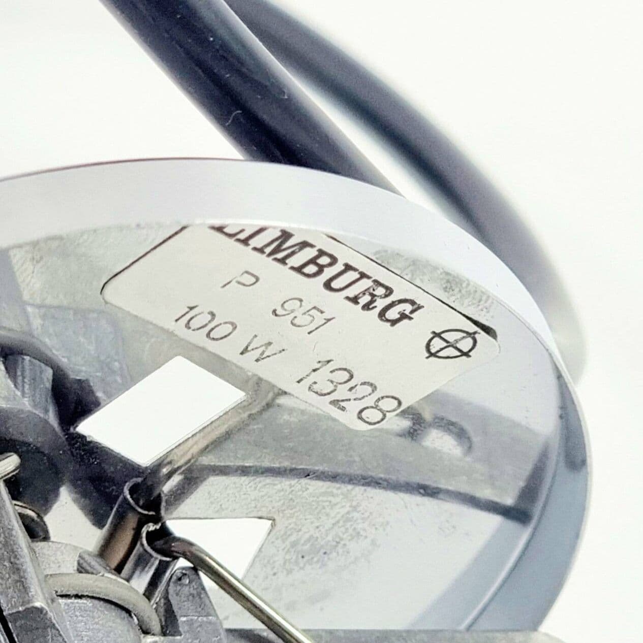 Ceiling Light, transparent glass, silver chrome, by H. Tynell, Limburg, Germany, 1960s. - 294065