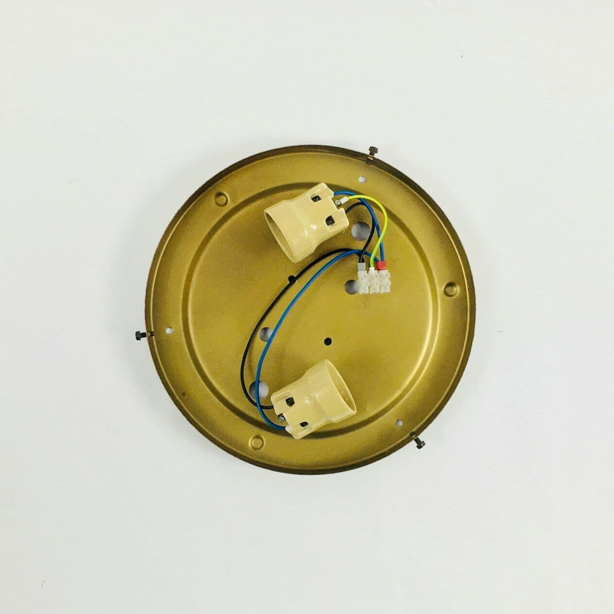 Lampa sufitowa Bubble, szkło bursztynowe, mosiądz, proj. H. Tynell, Limburg, Niemcy, lata 60. - 294054