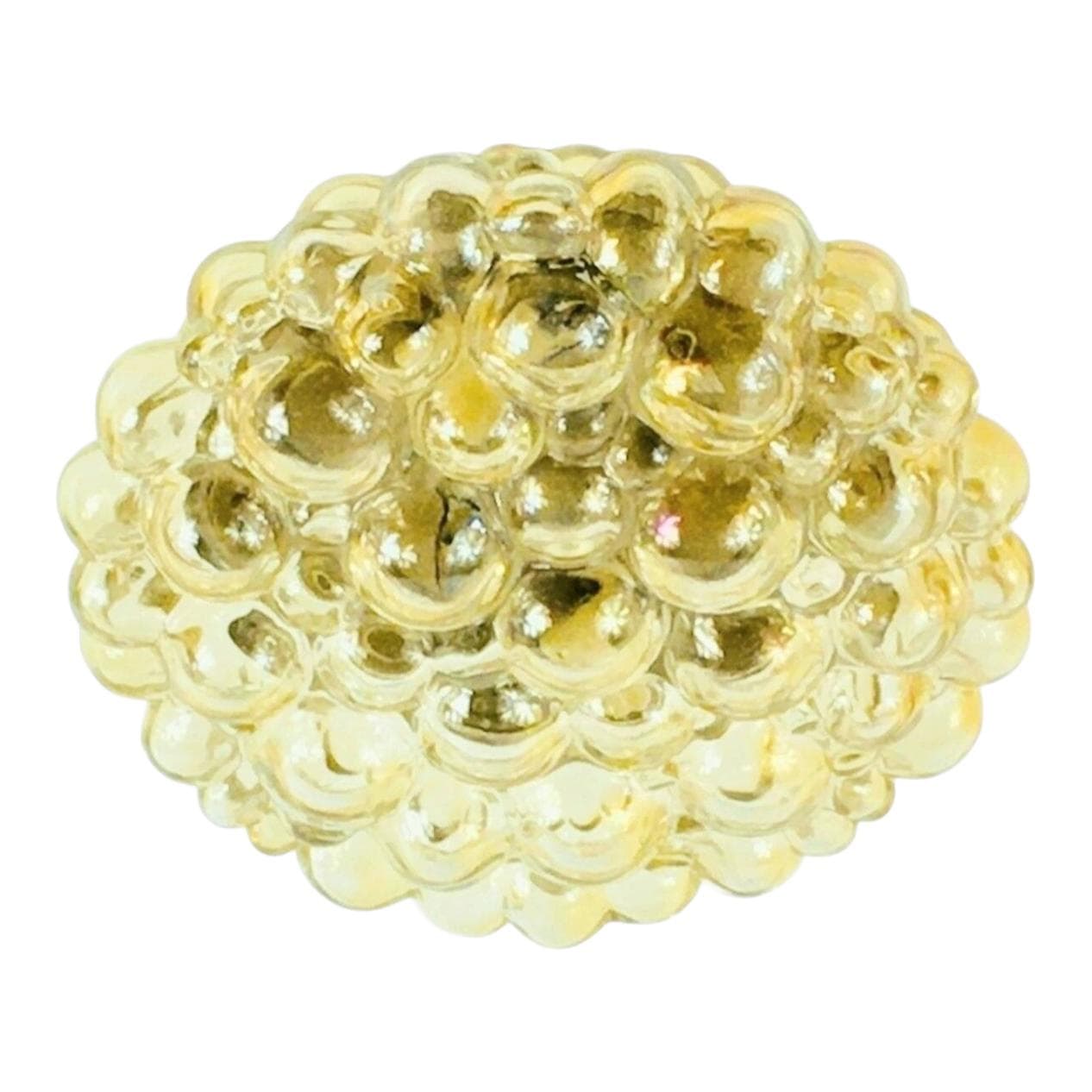 Lampa sufitowa Bubble, szkło bursztynowe, mosiądz, proj. H. Tynell, Limburg, Niemcy, lata 60.