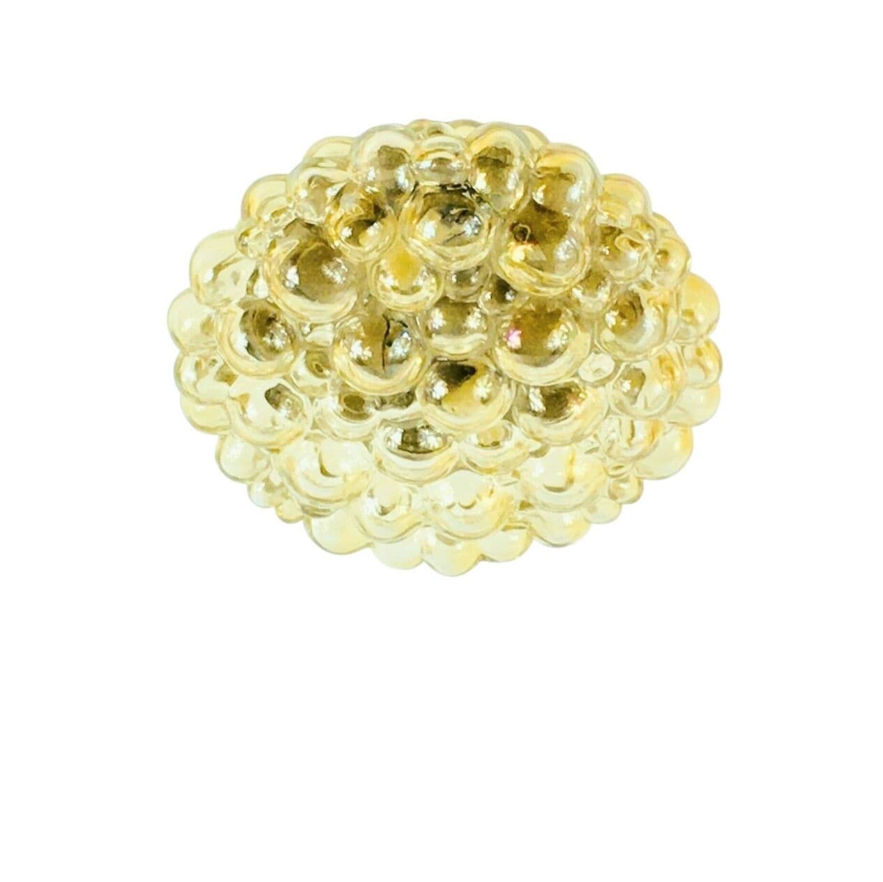 Lampa sufitowa Bubble, szkło bursztynowe, mosiądz, proj. H. Tynell, Limburg, Niemcy, lata 60. - 294055