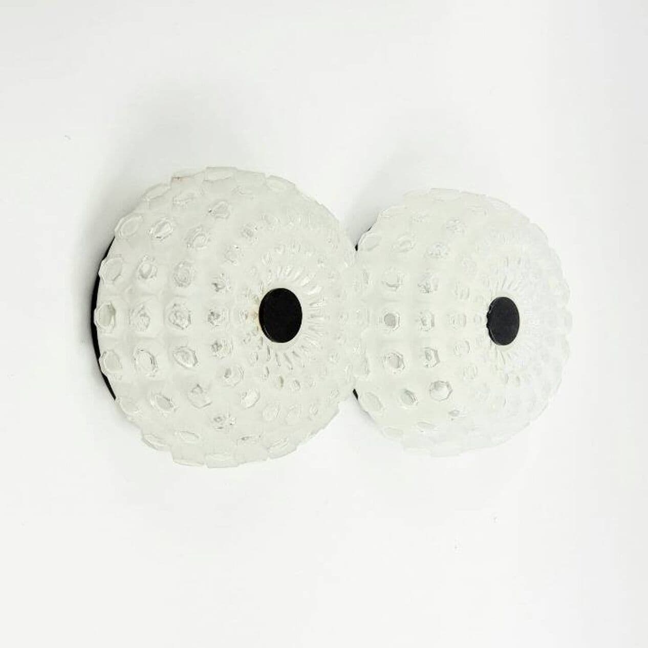 Para kinkietów Diamond, szkło transparentne, metal czarny, Limburg, Niemcy, lata 60. - 294349