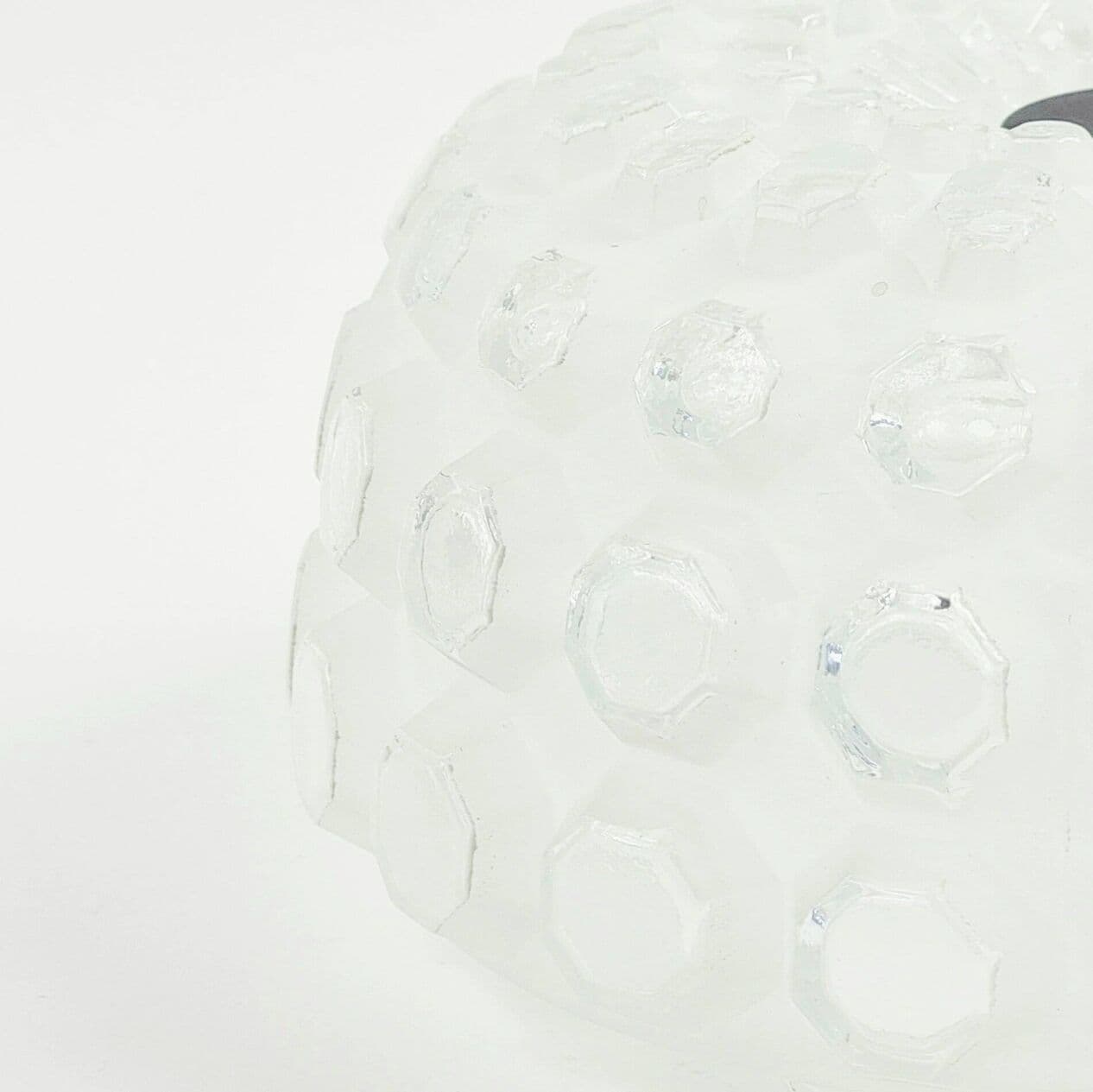 Para kinkietów Diamond, szkło transparentne, metal czarny, Limburg, Niemcy, lata 60. - 294352