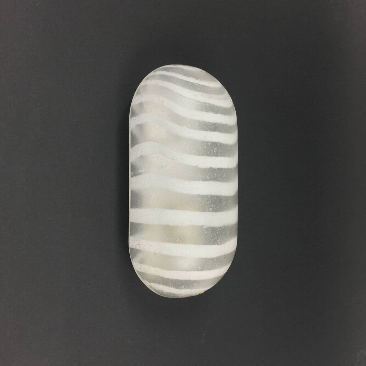 Pair of wall lamps, white transparent grey glass, Peill & Putzler, Germany, 1970s. - 294338