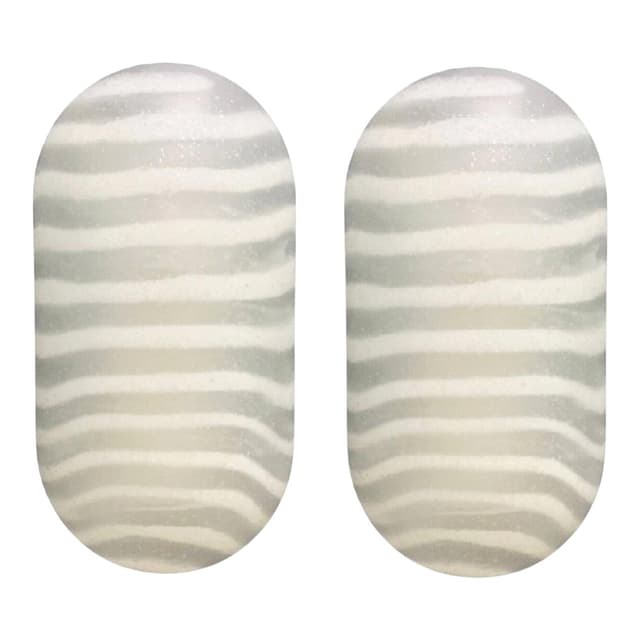 Pair of wall lamps, white transparent grey glass, Peill & Putzler, Germany, 1970s. - DIMENSION