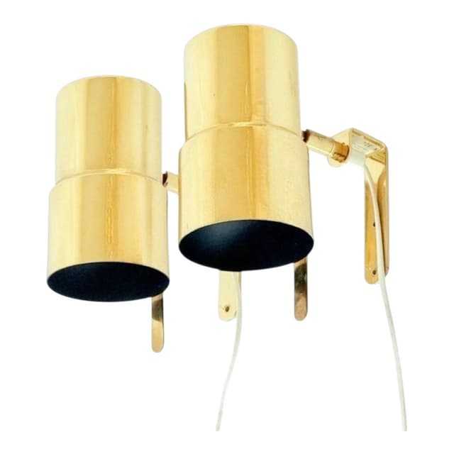 Para kinkietów model V 324, mosiądz, proj. H.-A. Jakobsson, Szwecja, lata 60. - WYMIARY