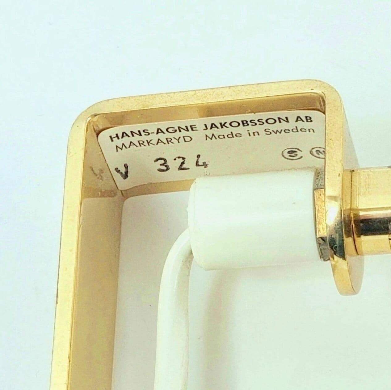 Para kinkietów model V 324, mosiądz, proj. H.-A. Jakobsson, Szwecja, lata 60. - 294290