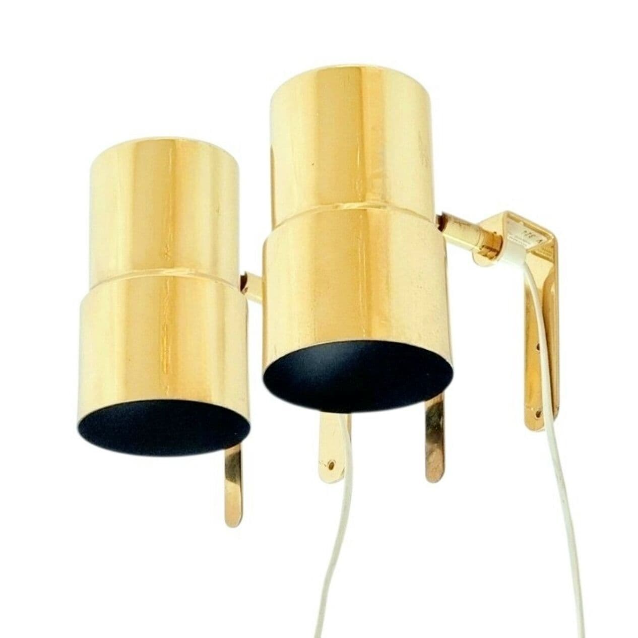 Para kinkietów model V 324, mosiądz, proj. H.-A. Jakobsson, Szwecja, lata 60. - 294292