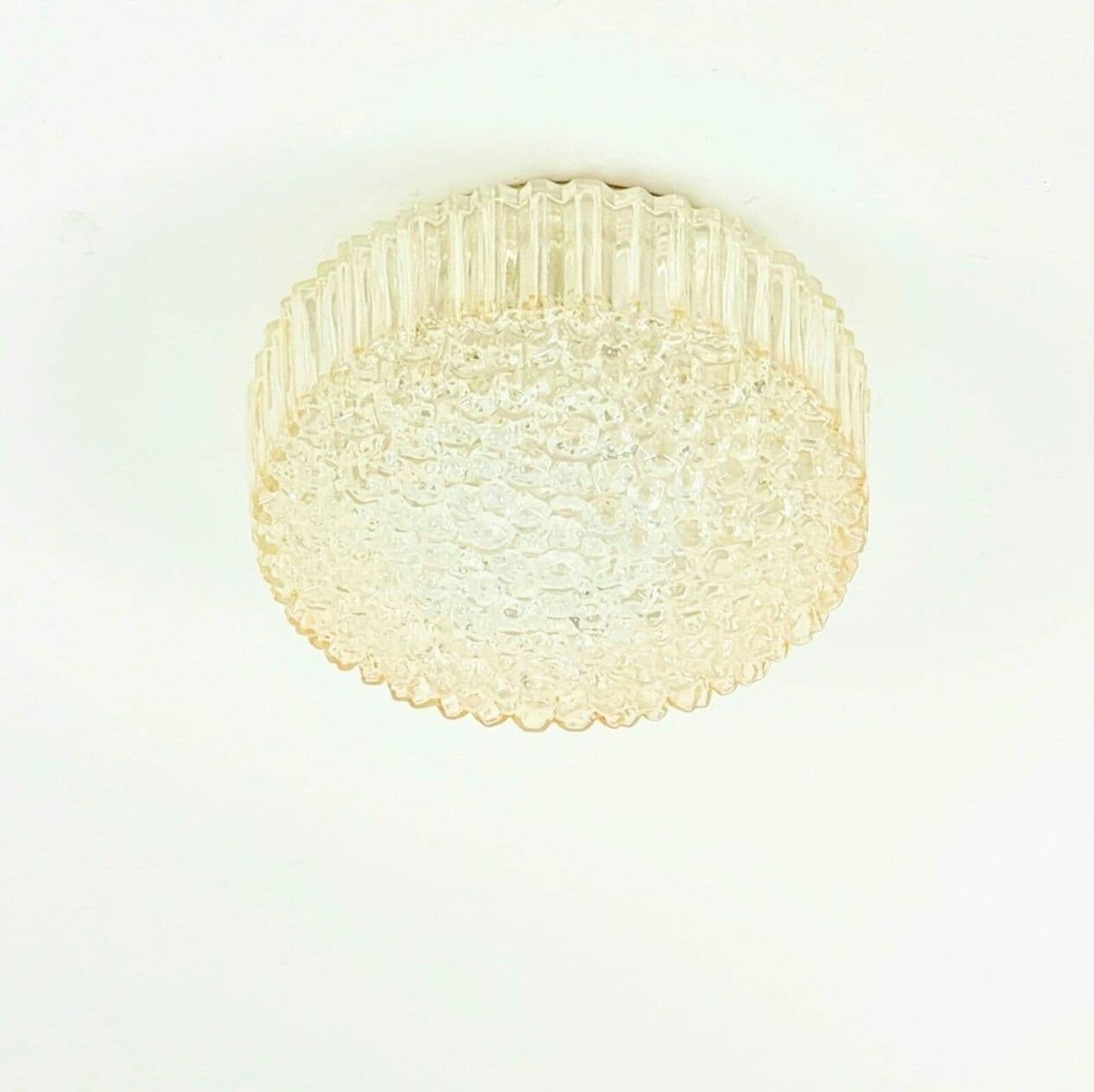 Para kinkietów Bubble, szkło złote, proj. H. Tynell, Limburg, Niemcy, lata 70. - 294275