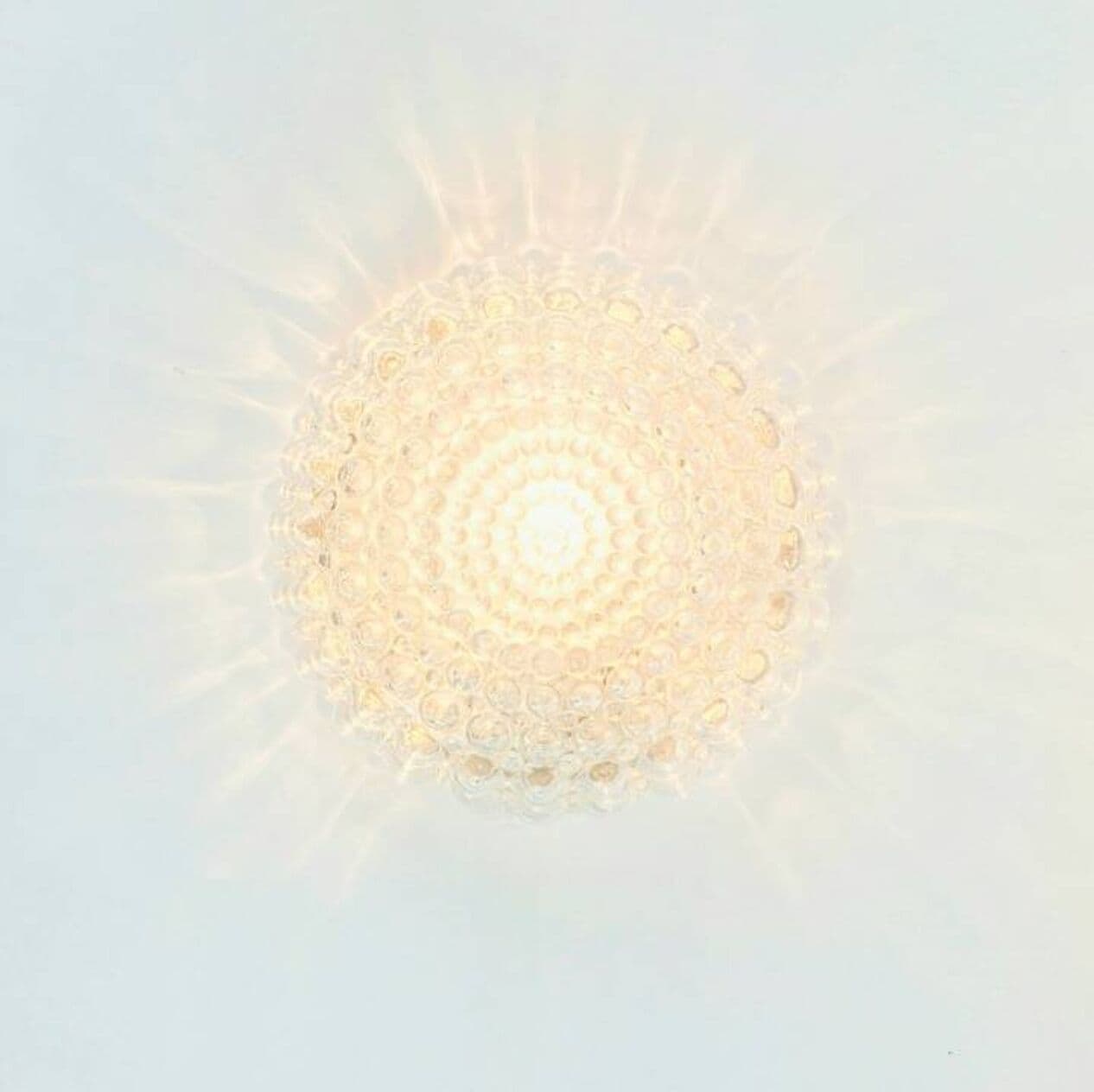 Lampa sufitowa Bubble, szkło transparentne zielone, proj. H. Tynell, Limburg, Niemcy, lata 70. - 294243