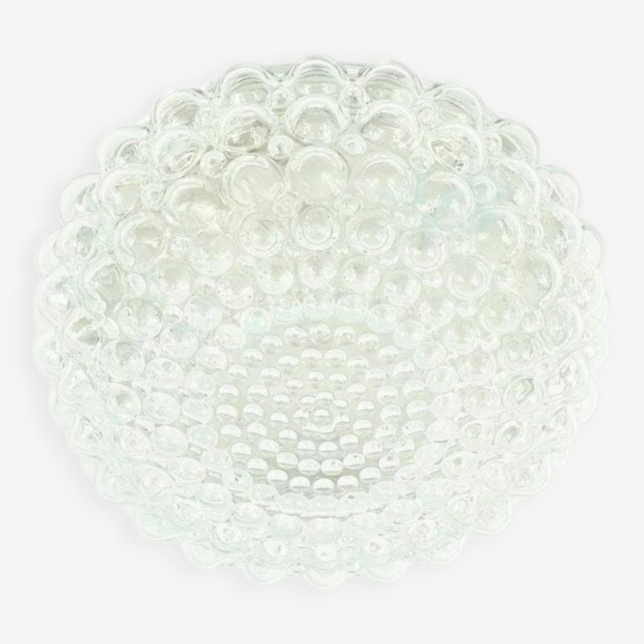 Lampa sufitowa Bubble, szkło transparentne zielone, proj. H. Tynell, Limburg, Niemcy, lata 70. - 294240