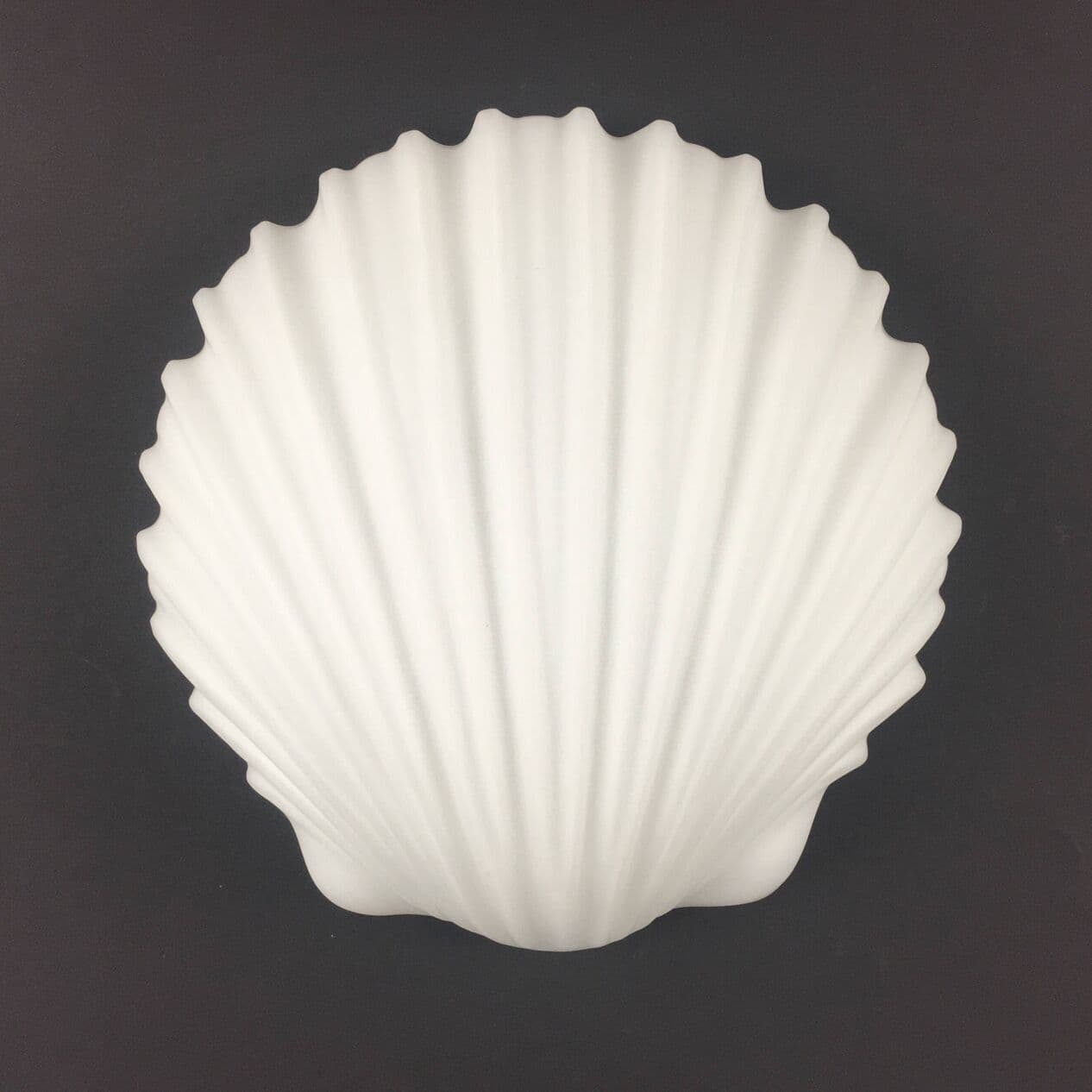 Pair of wall lights, Shell, white opaline glass, Limburg, Germany, 1970s. - 294185